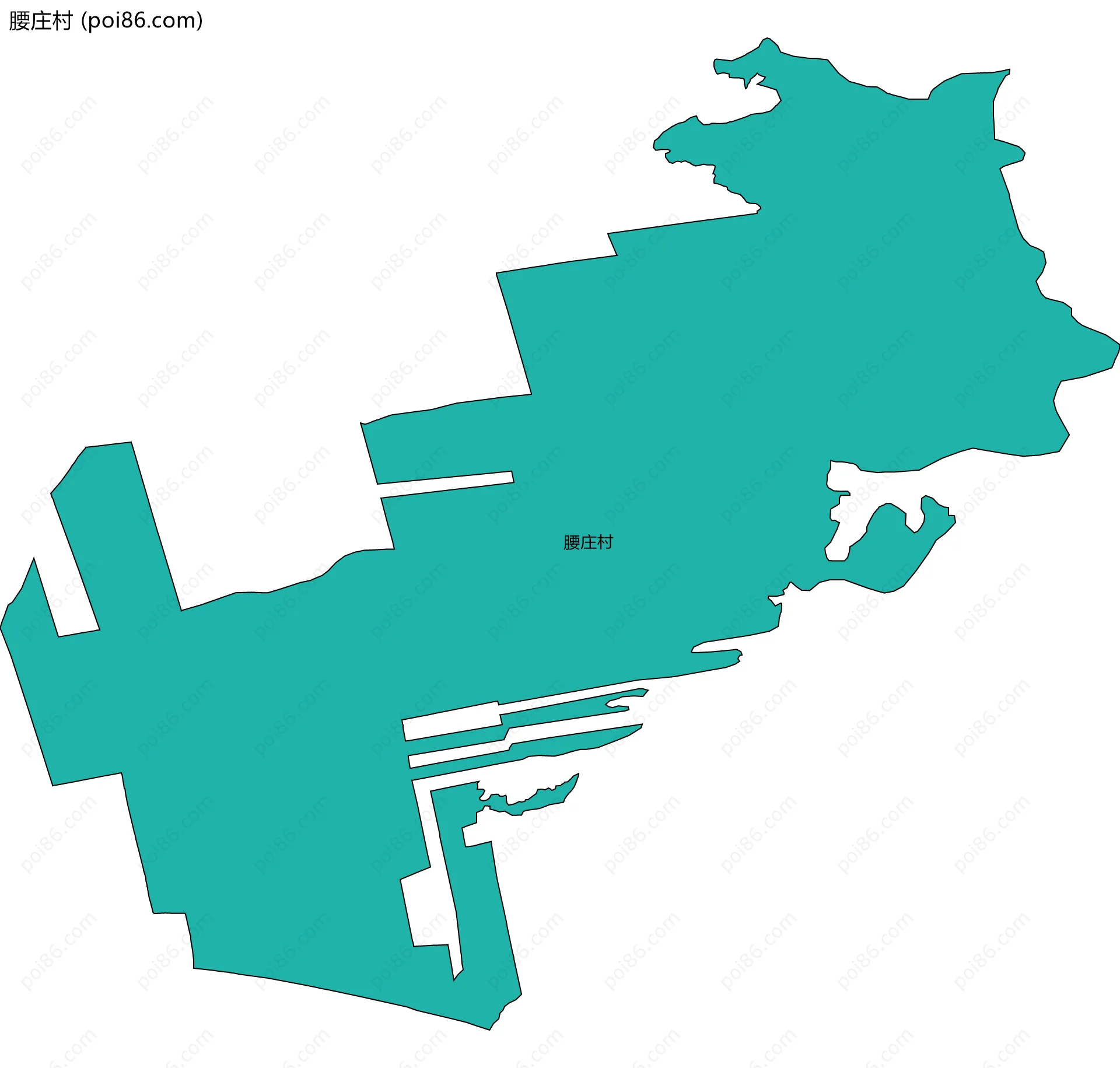 腰庄村边界地图