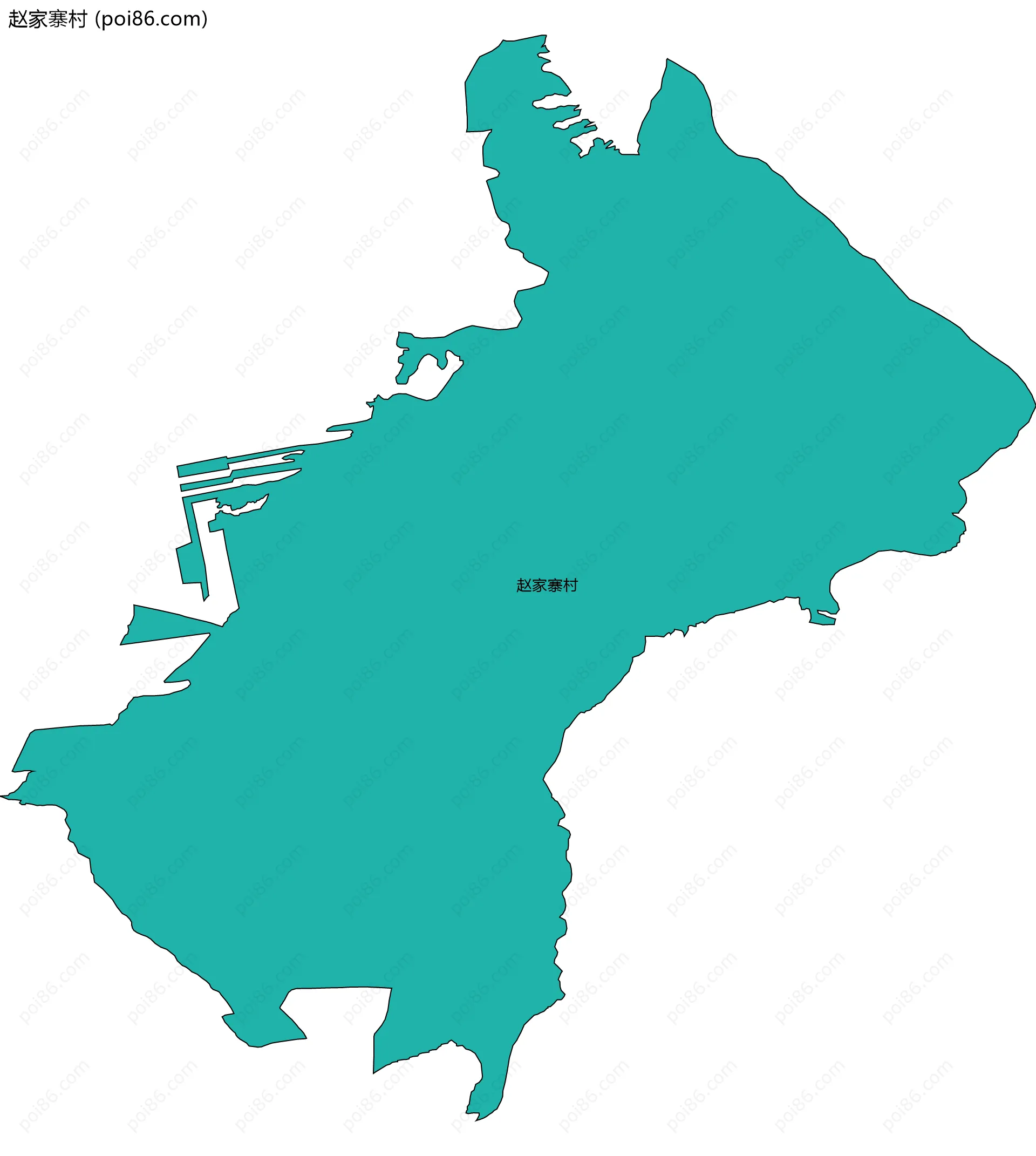 赵家寨村边界地图