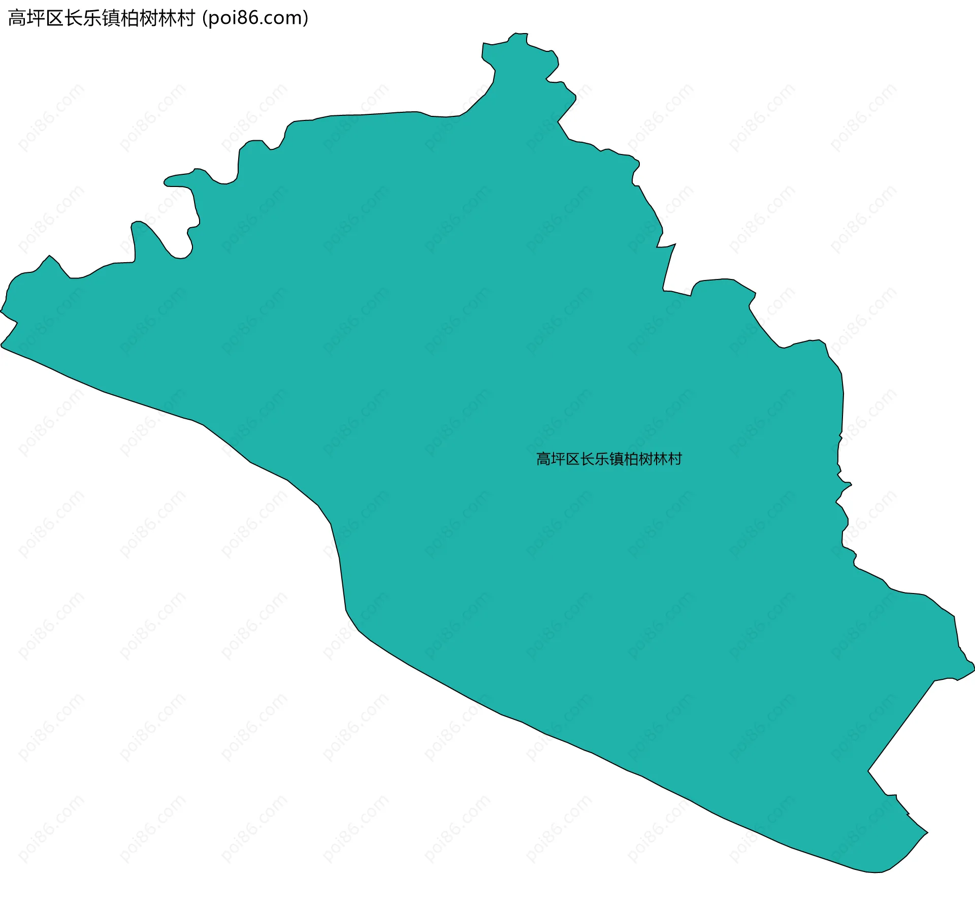 高坪区长乐镇柏树林村边界地图