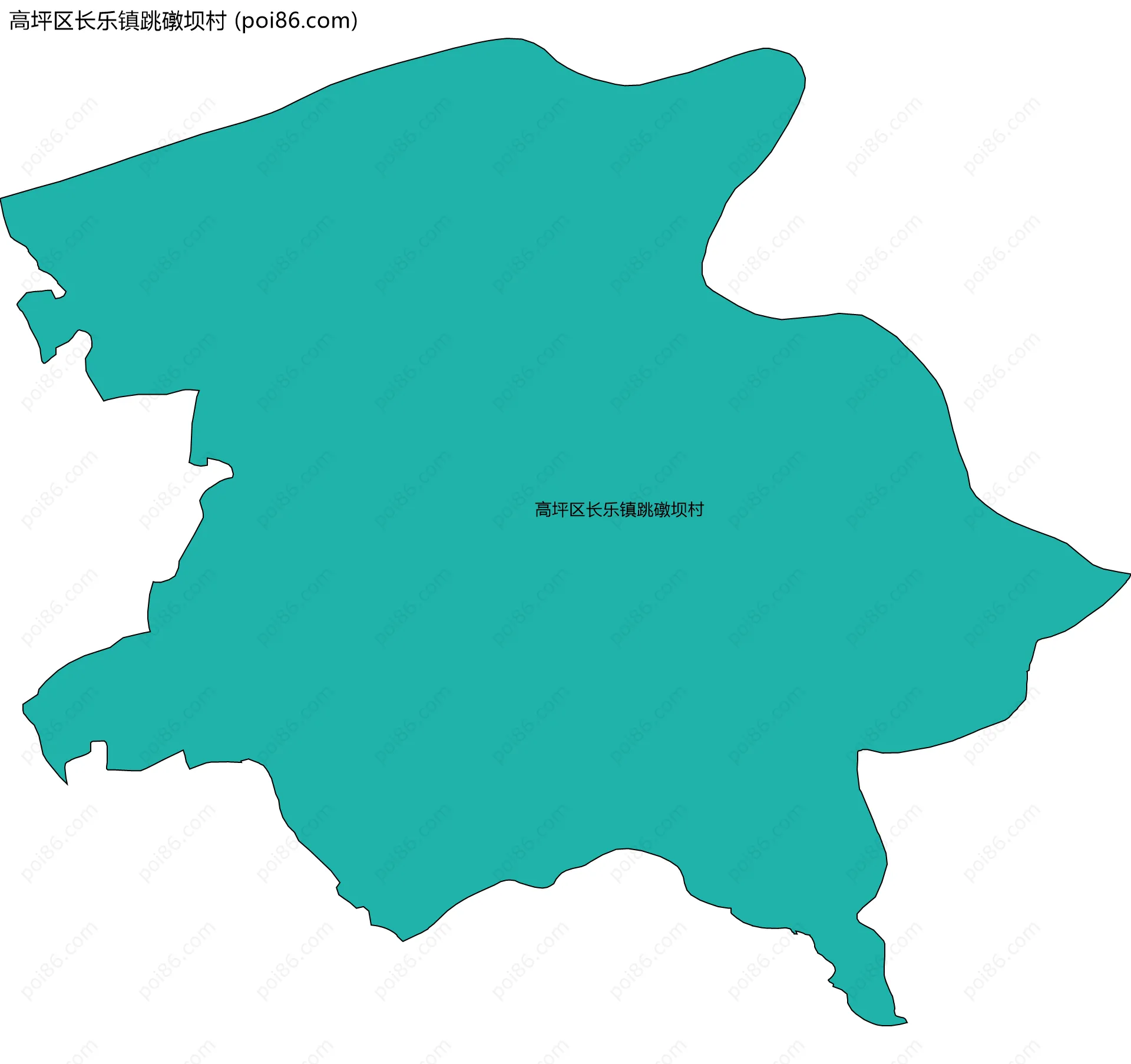 高坪区长乐镇跳礅坝村边界地图