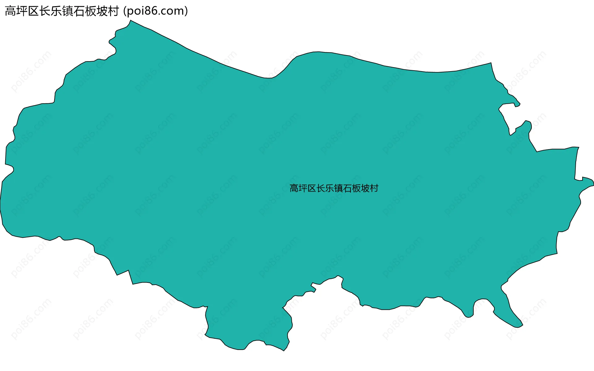 高坪区长乐镇石板坡村边界地图