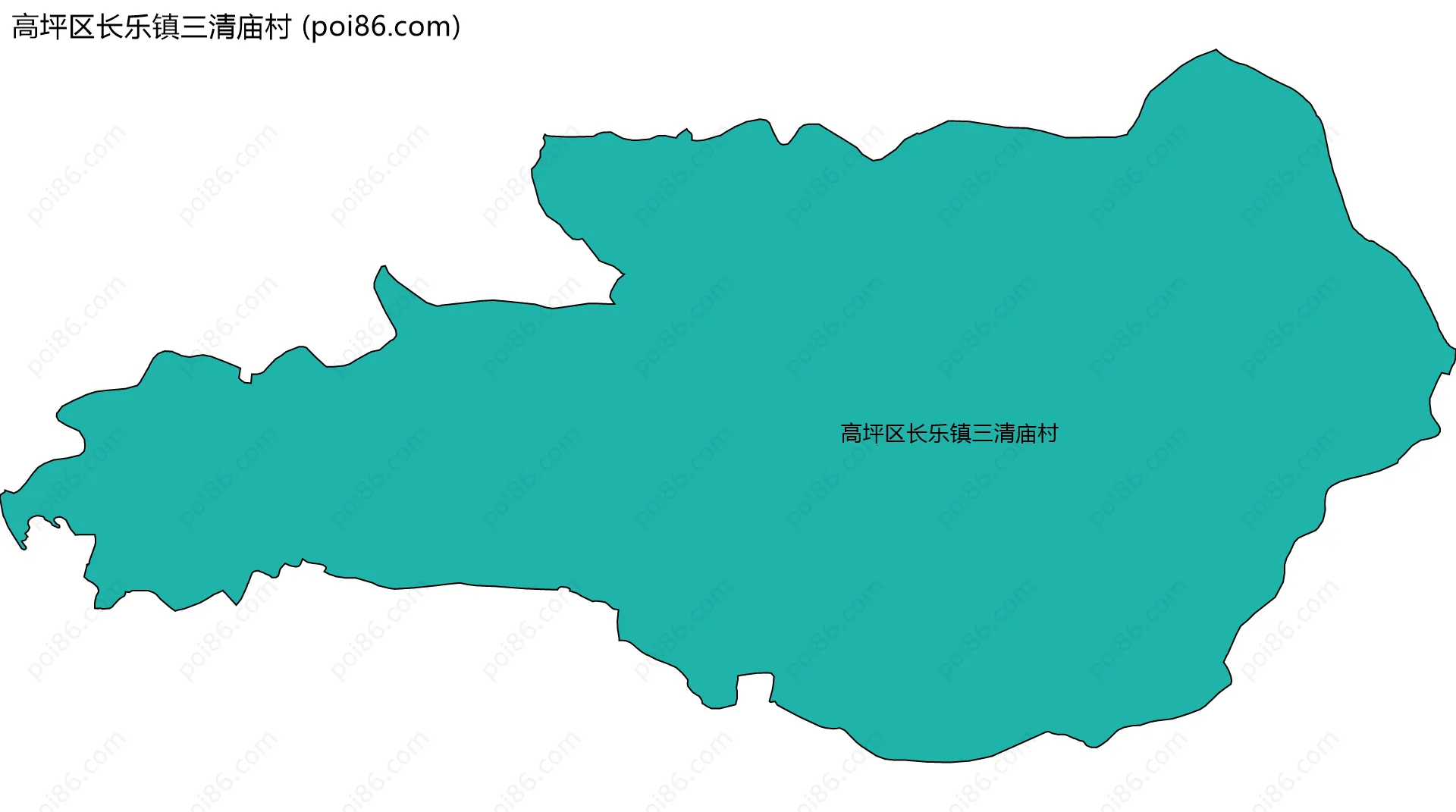 高坪区长乐镇三清庙村边界地图