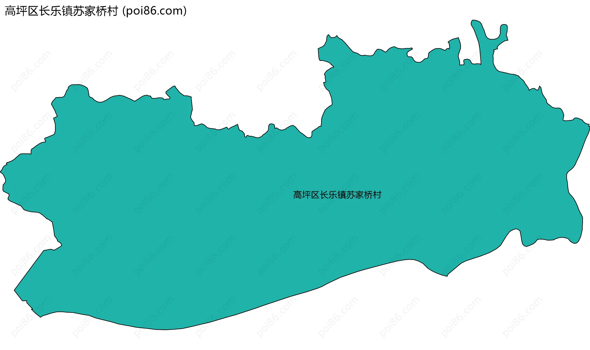 高坪区长乐镇苏家桥村边界地图