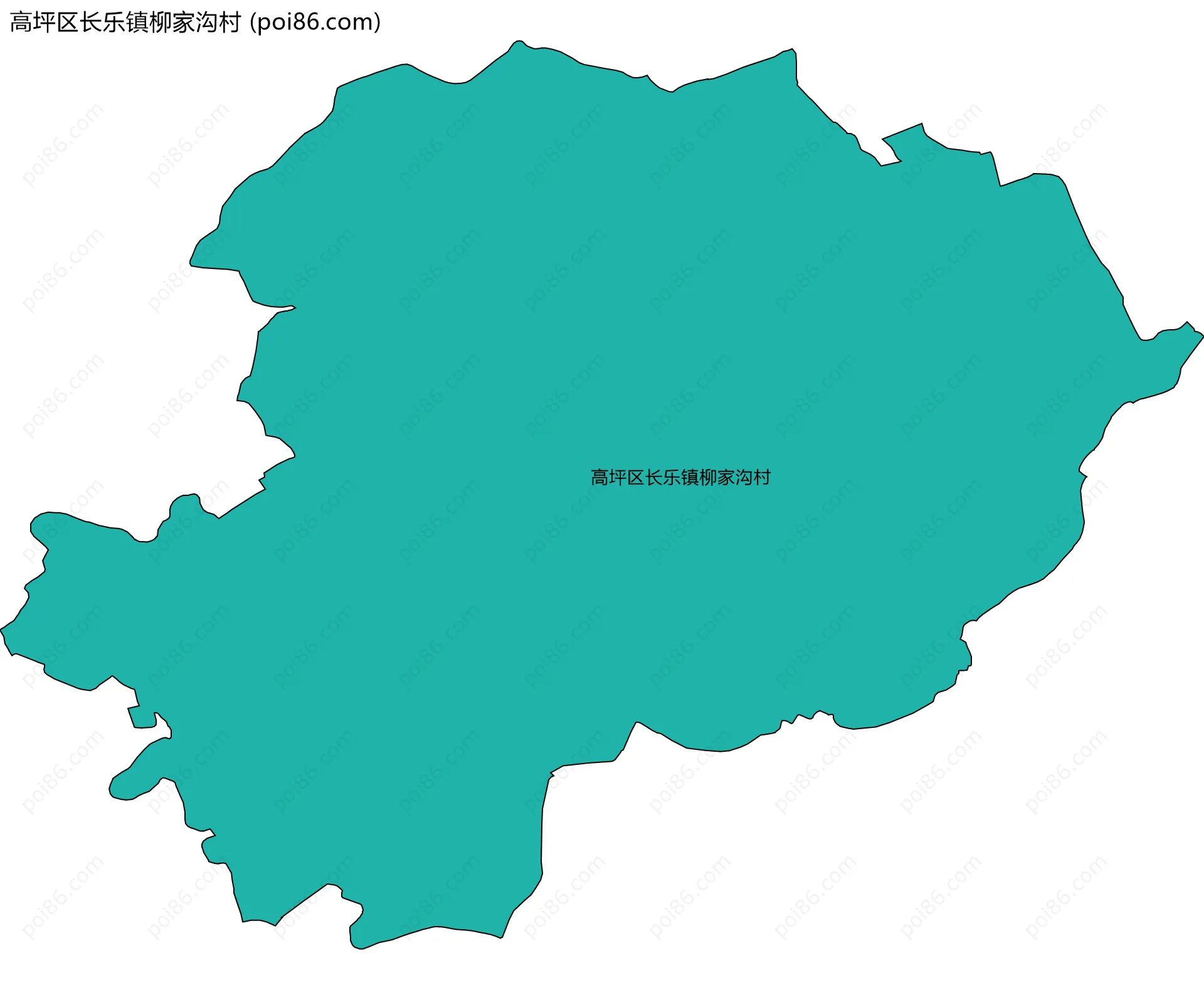 高坪区长乐镇柳家沟村边界地图