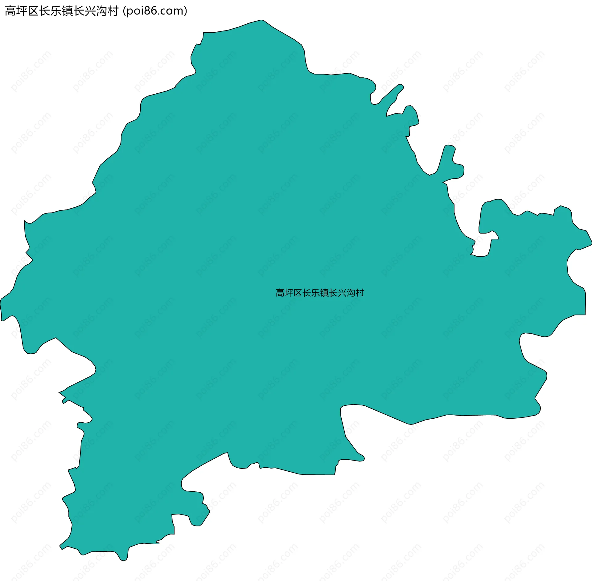 高坪区长乐镇长兴沟村边界地图