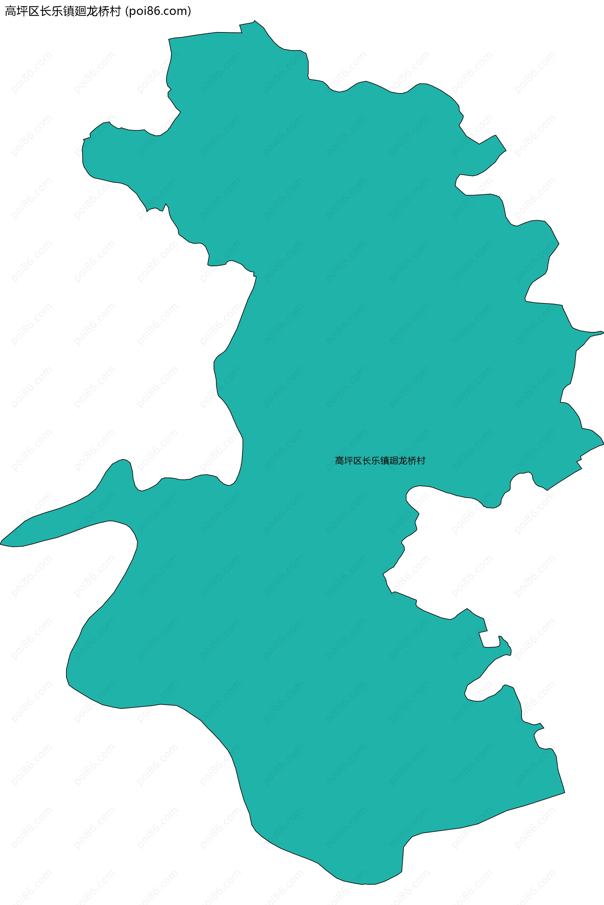 高坪区长乐镇廻龙桥村边界地图