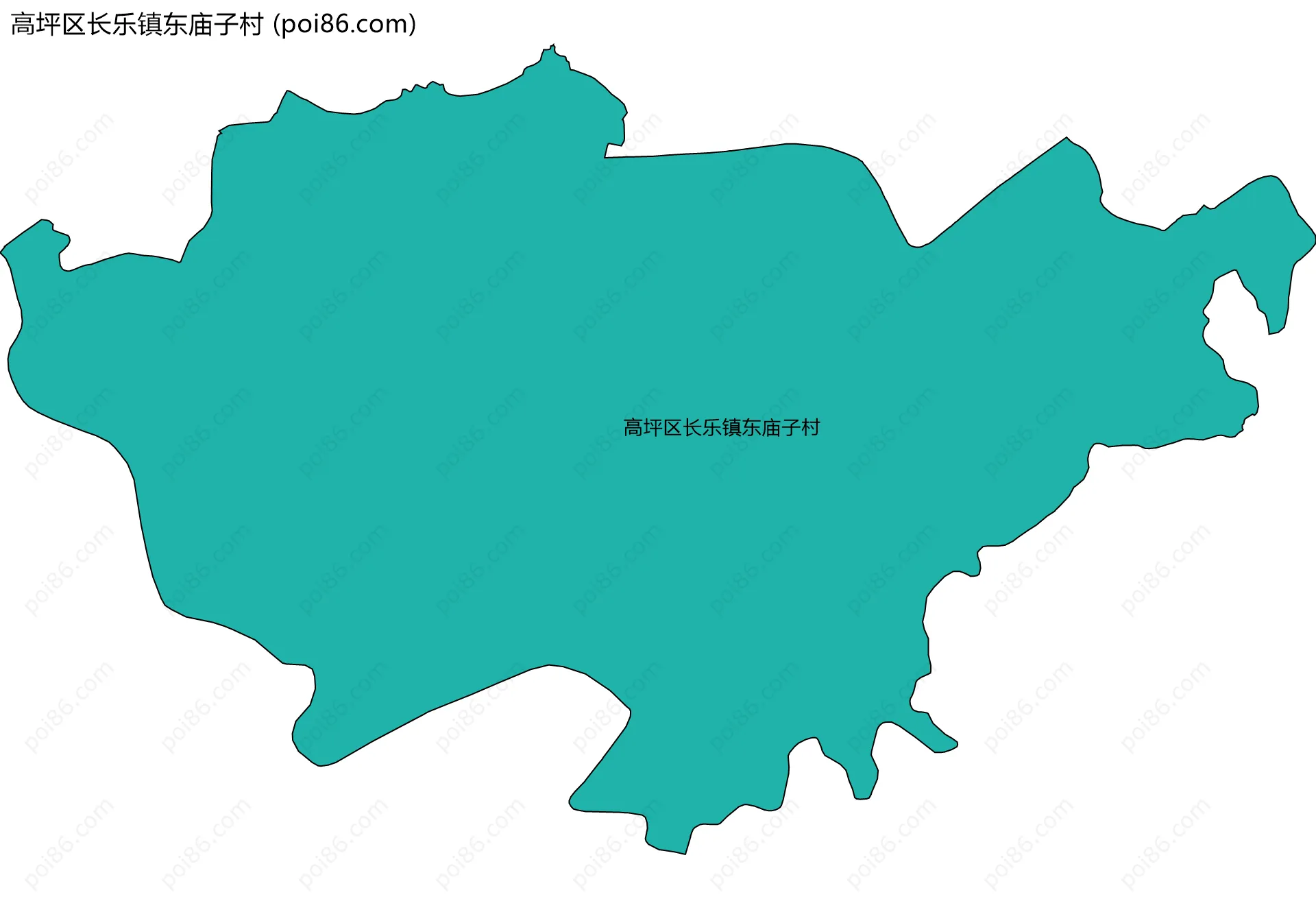 高坪区长乐镇东庙子村边界地图