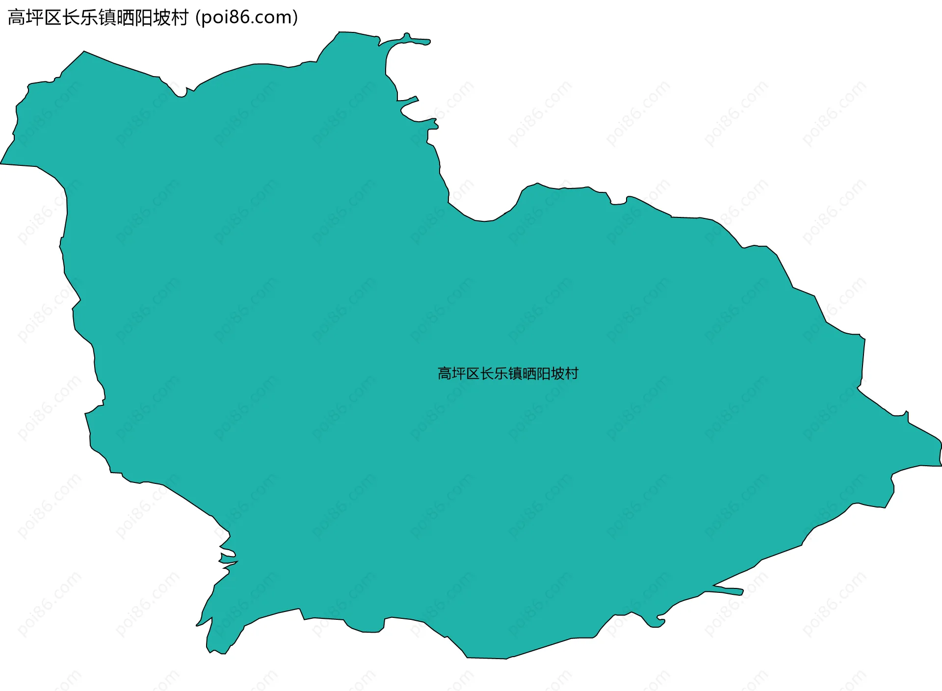 高坪区长乐镇晒阳坡村边界地图