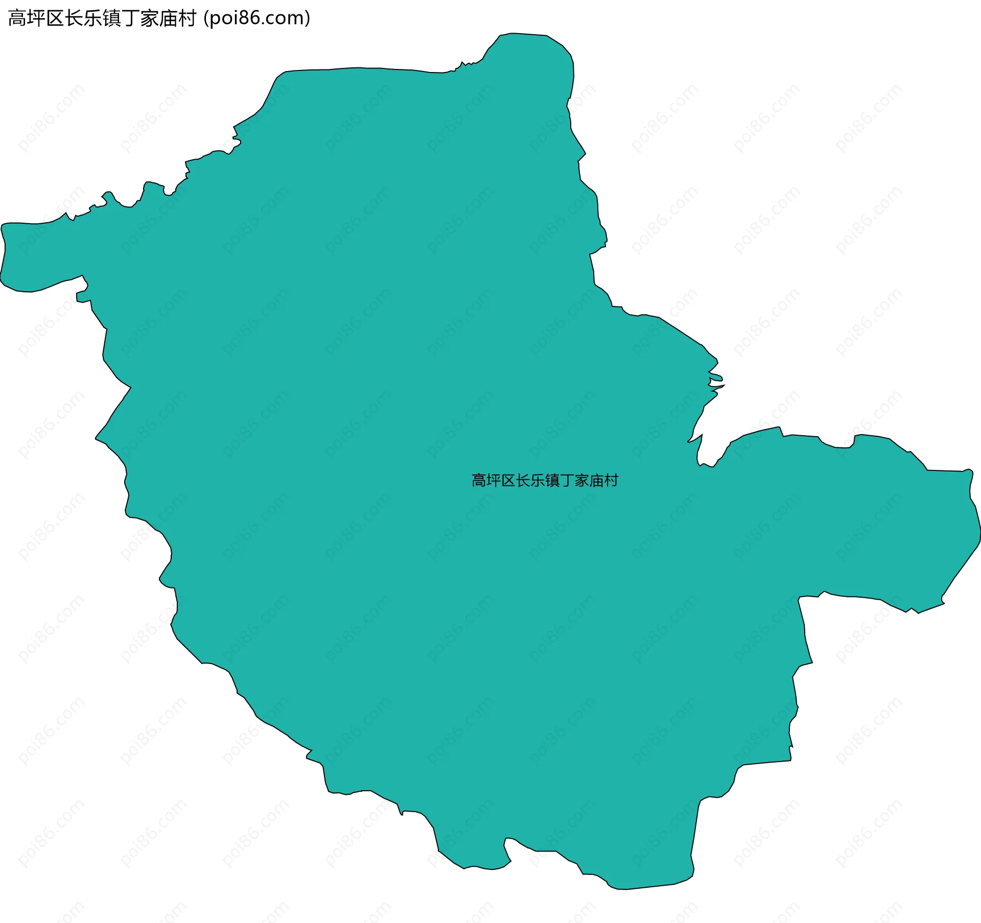 高坪区长乐镇丁家庙村边界地图