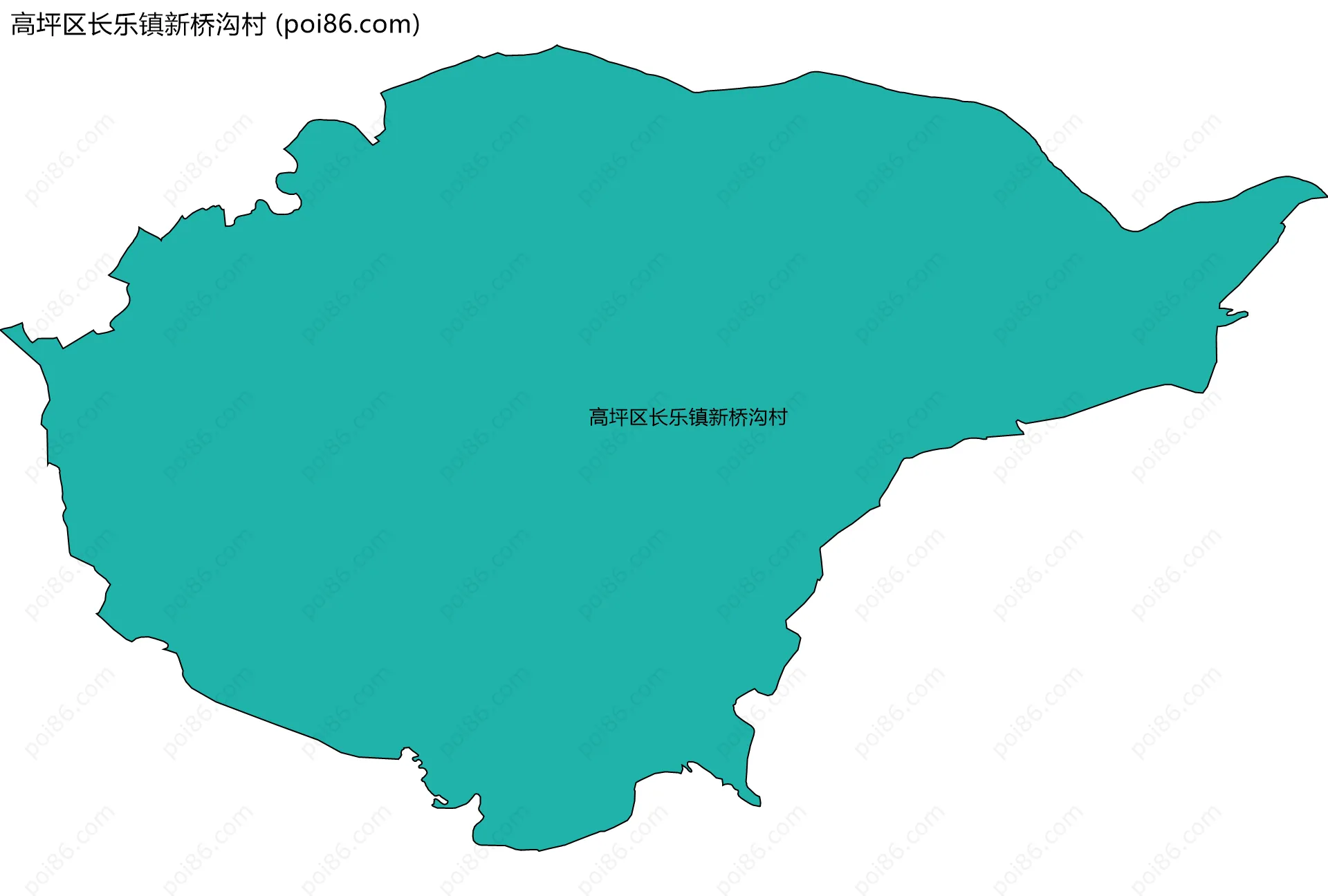 高坪区长乐镇新桥沟村边界地图