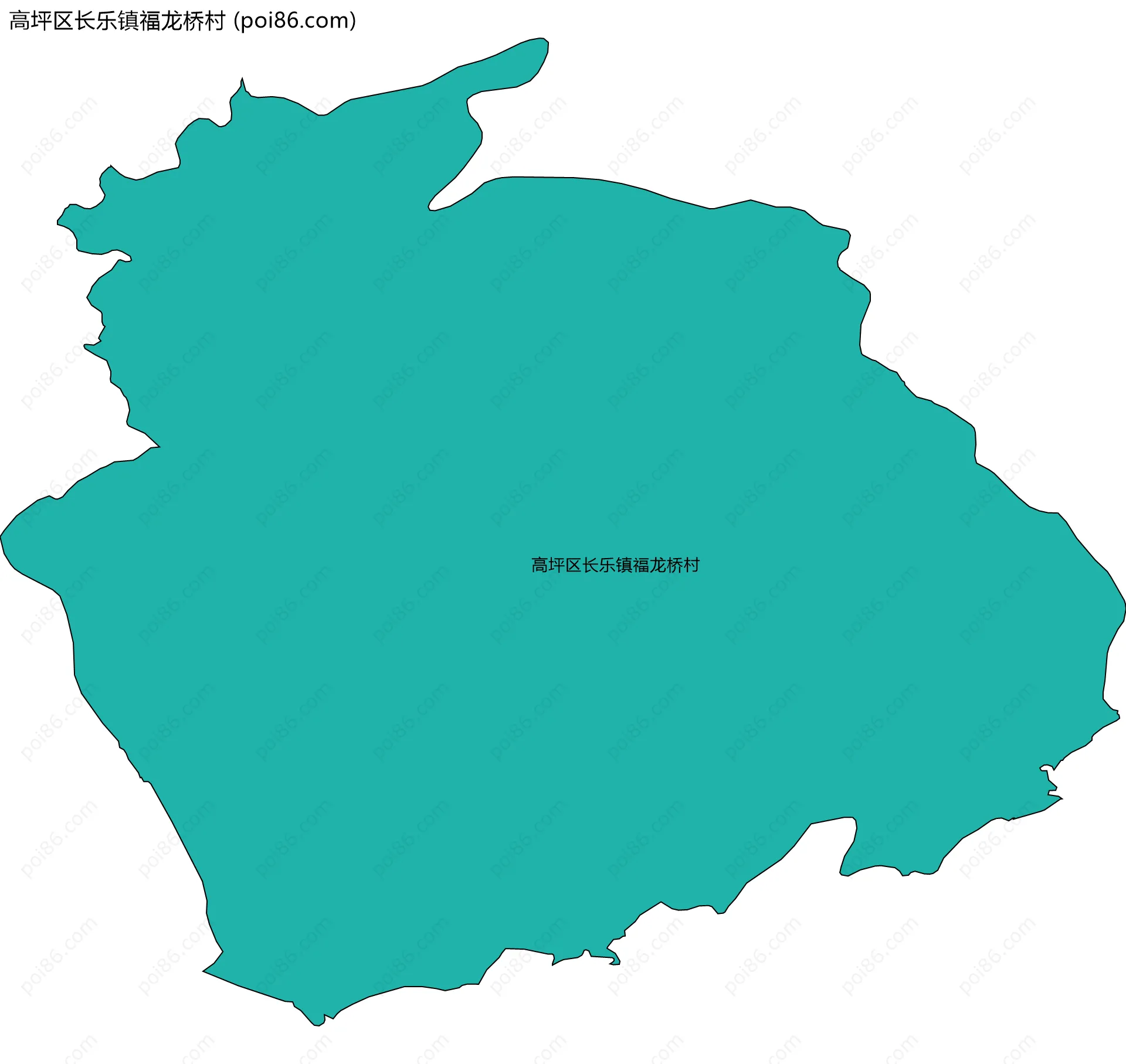 高坪区长乐镇福龙桥村边界地图