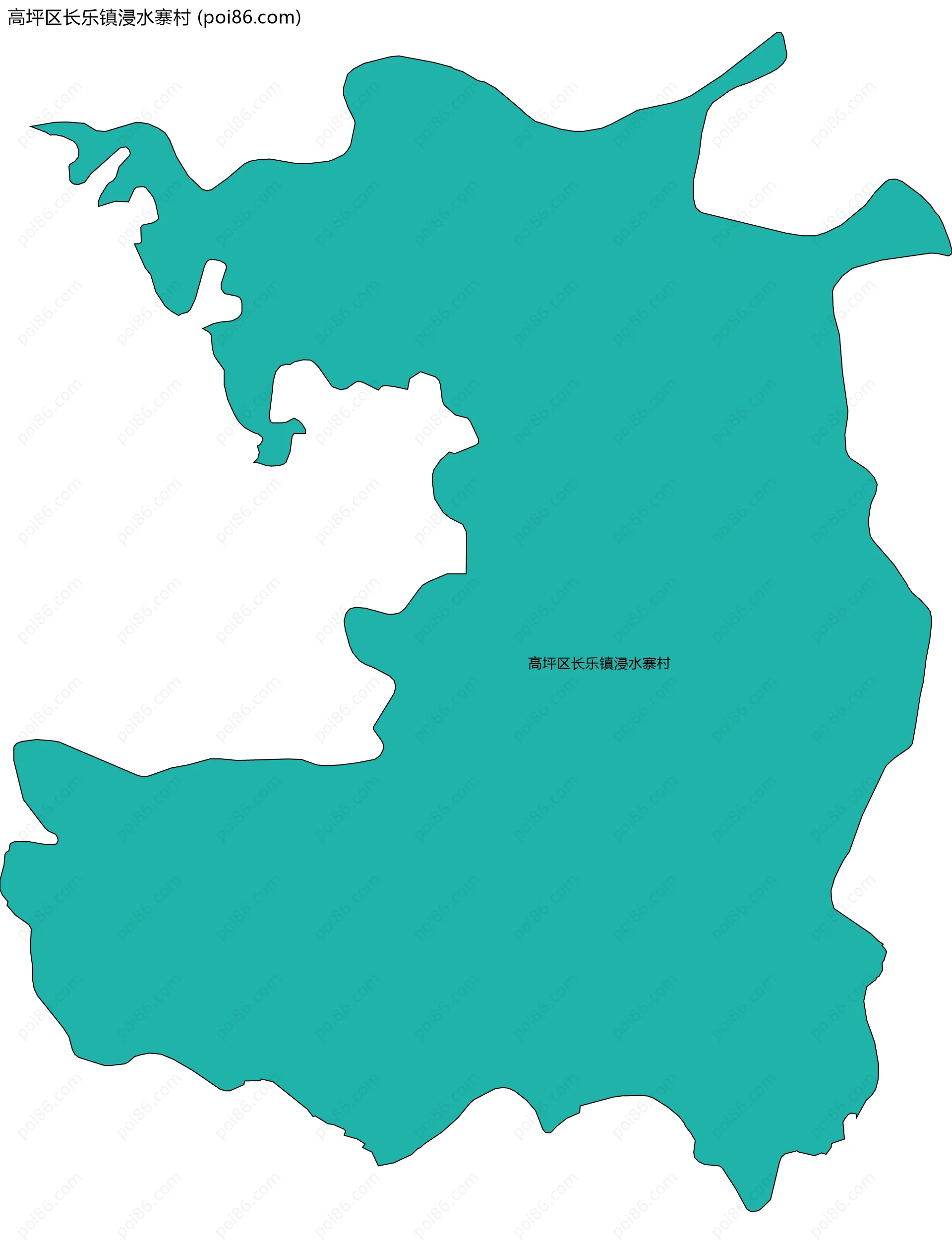 高坪区长乐镇浸水寨村边界地图