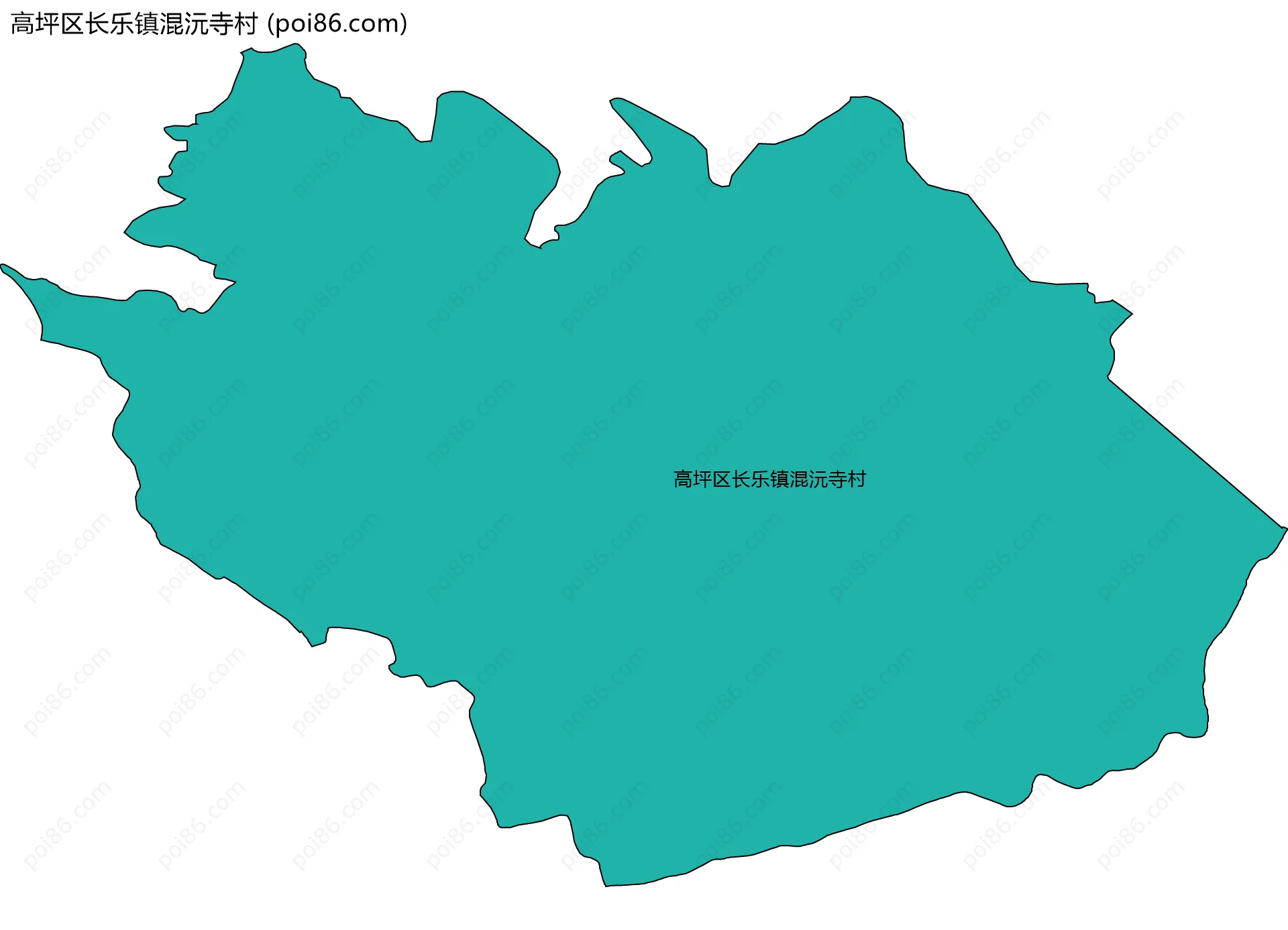 高坪区长乐镇混沅寺村边界地图