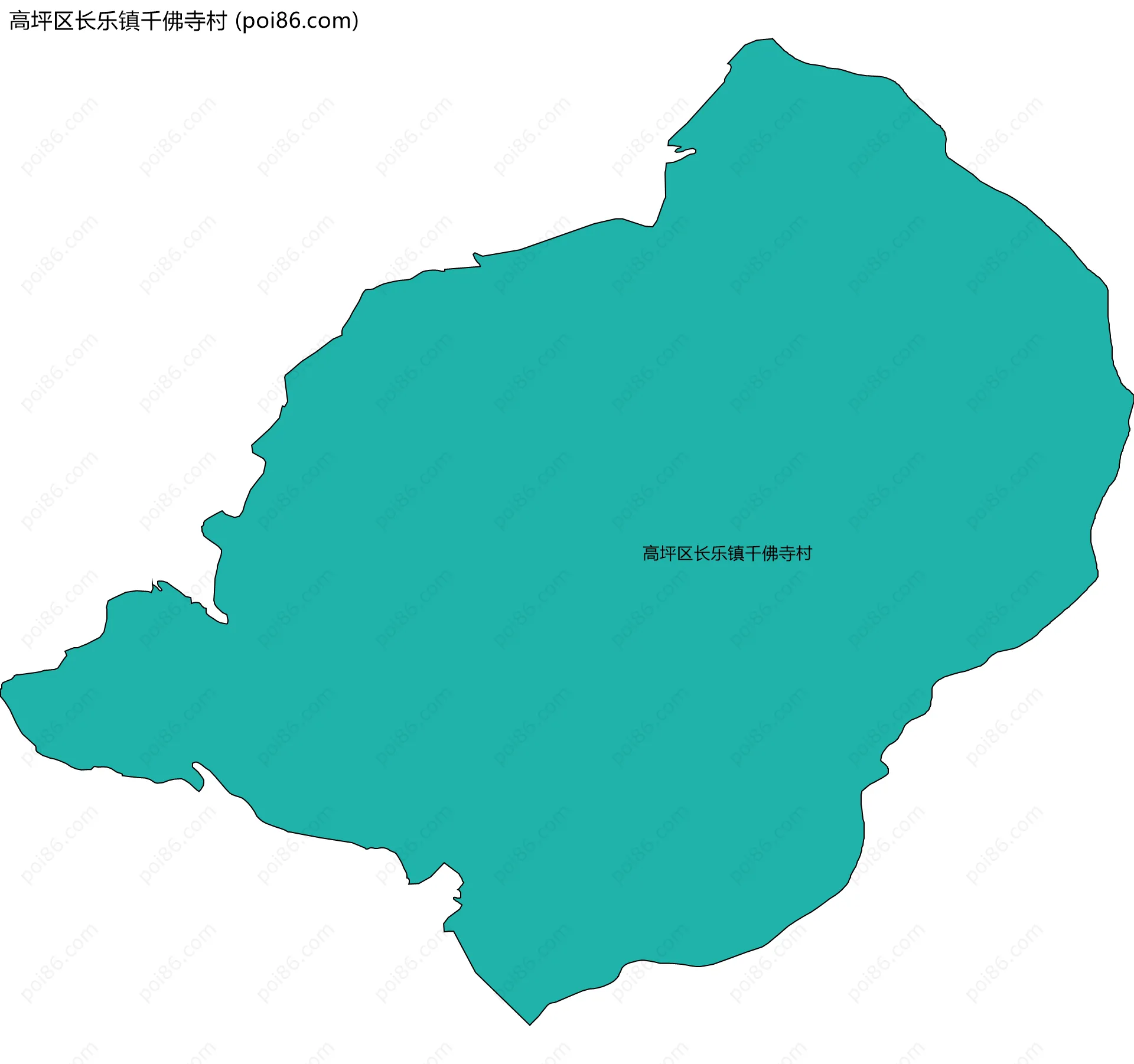 高坪区长乐镇千佛寺村边界地图