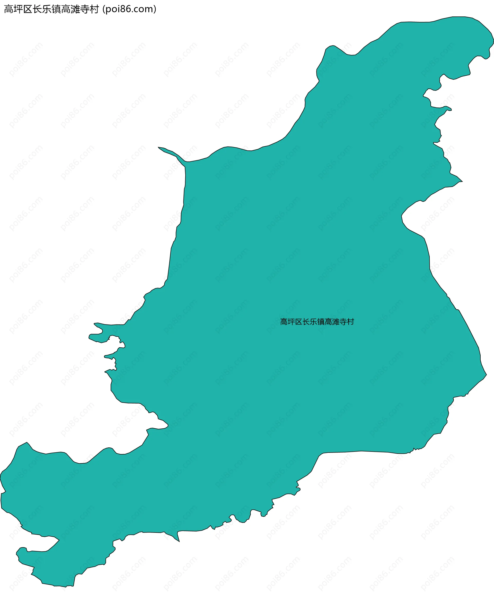 高坪区长乐镇高滩寺村边界地图