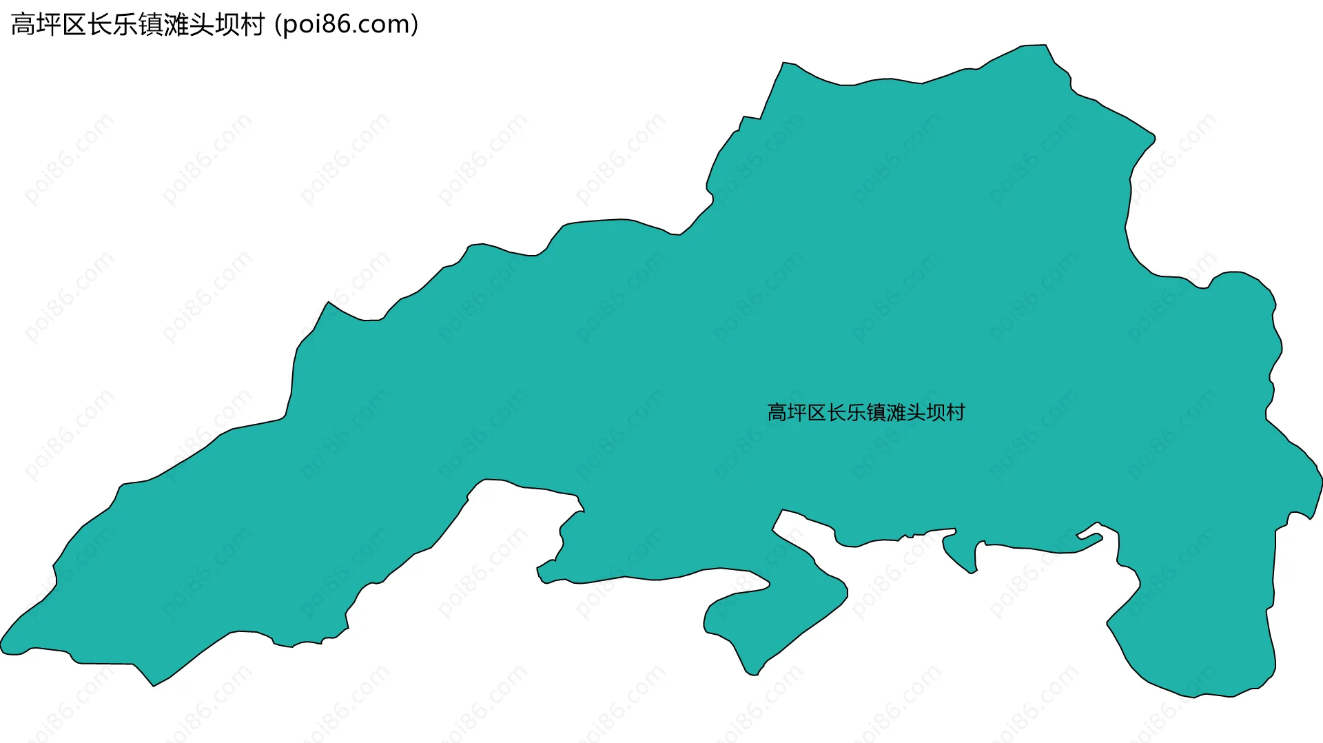 高坪区长乐镇滩头坝村边界地图