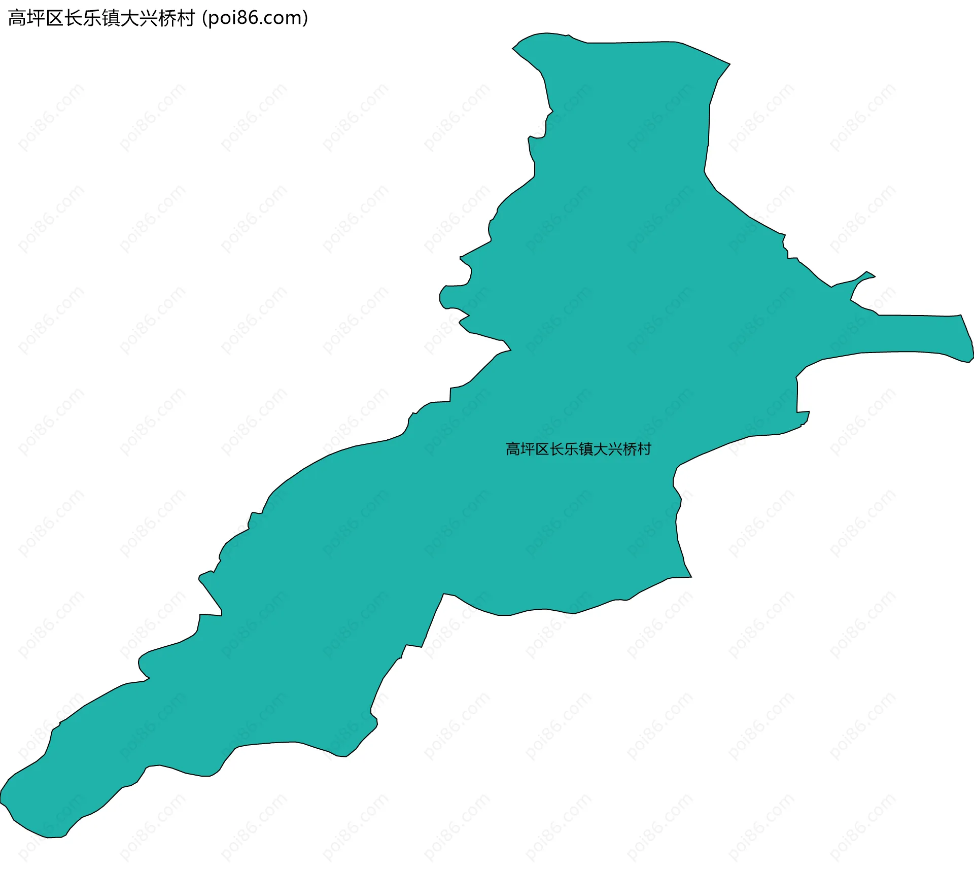 高坪区长乐镇大兴桥村边界地图