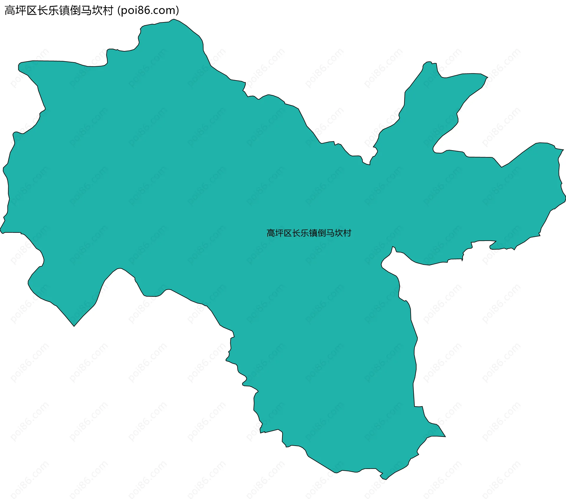 高坪区长乐镇倒马坎村边界地图