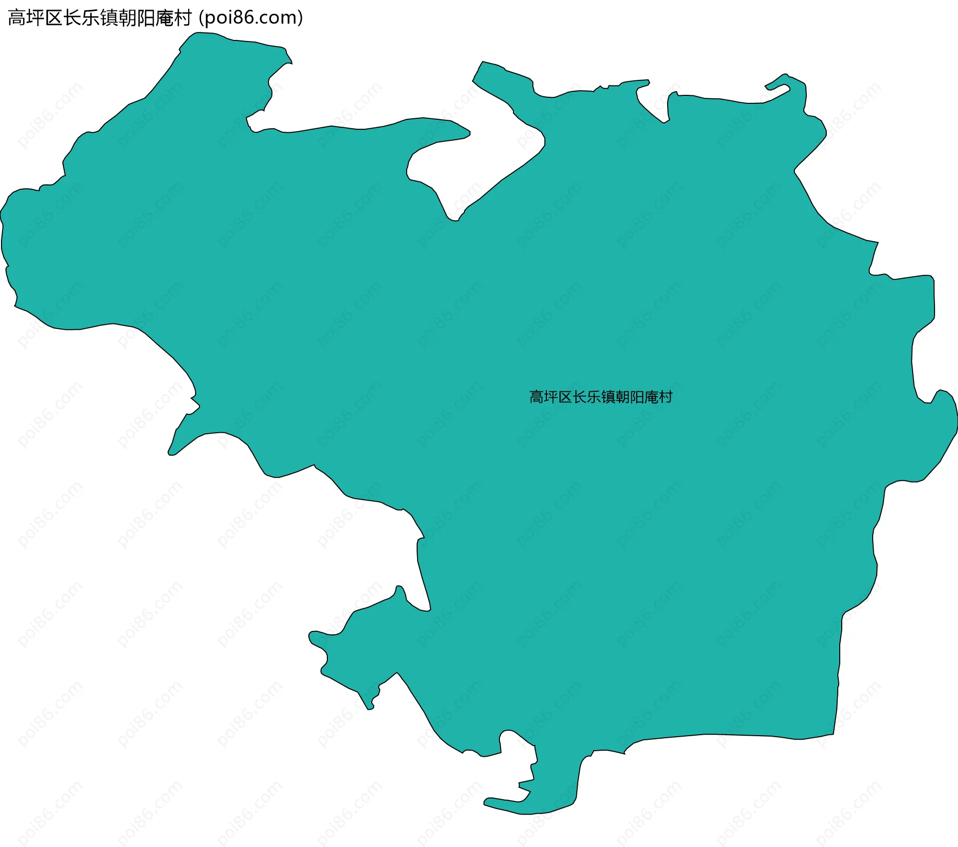 高坪区长乐镇朝阳庵村边界地图