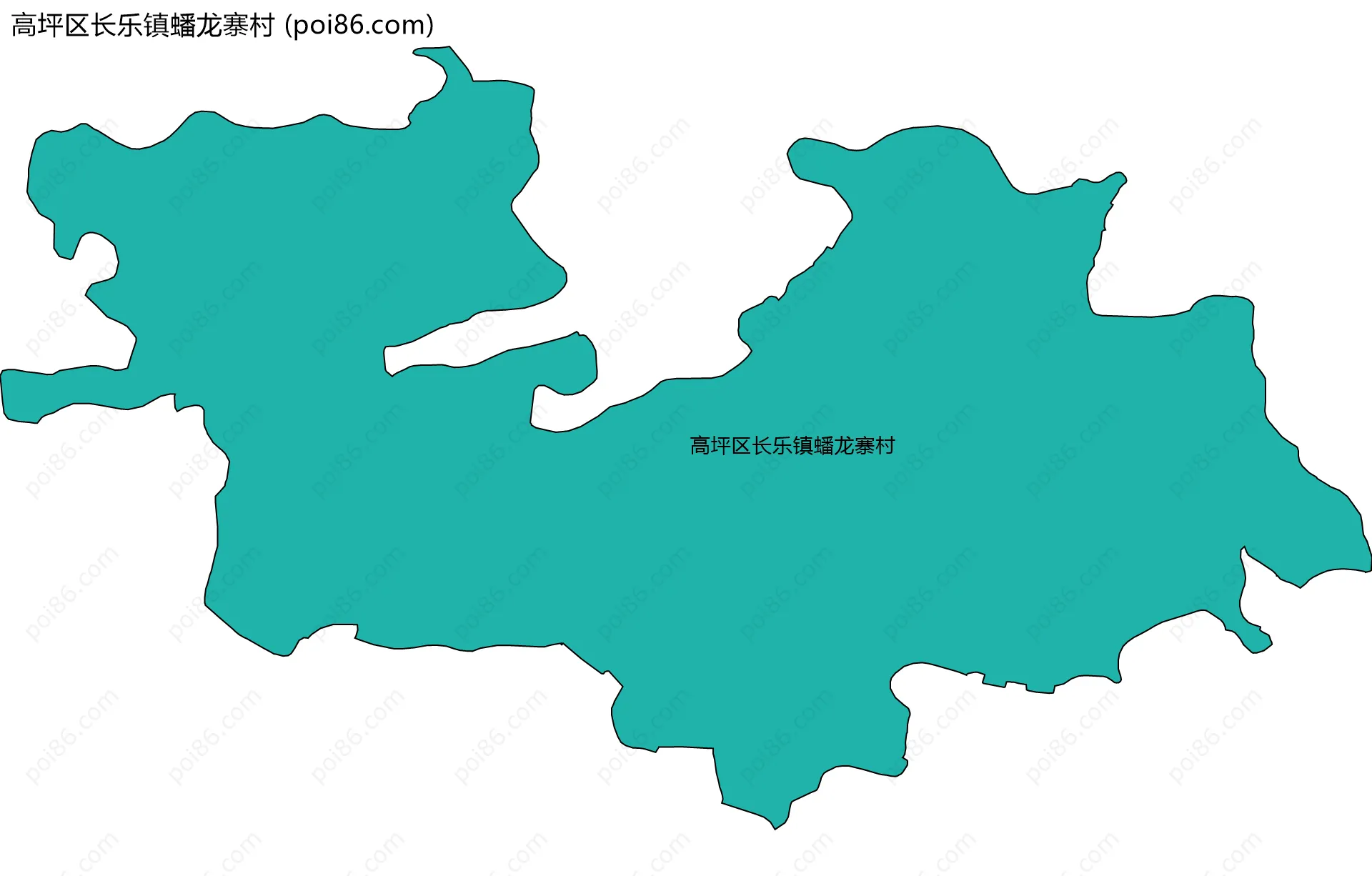 高坪区长乐镇蟠龙寨村边界地图