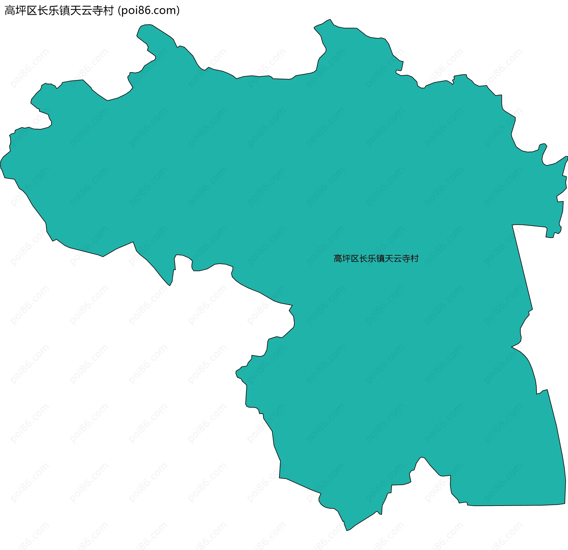 高坪区长乐镇天云寺村边界地图