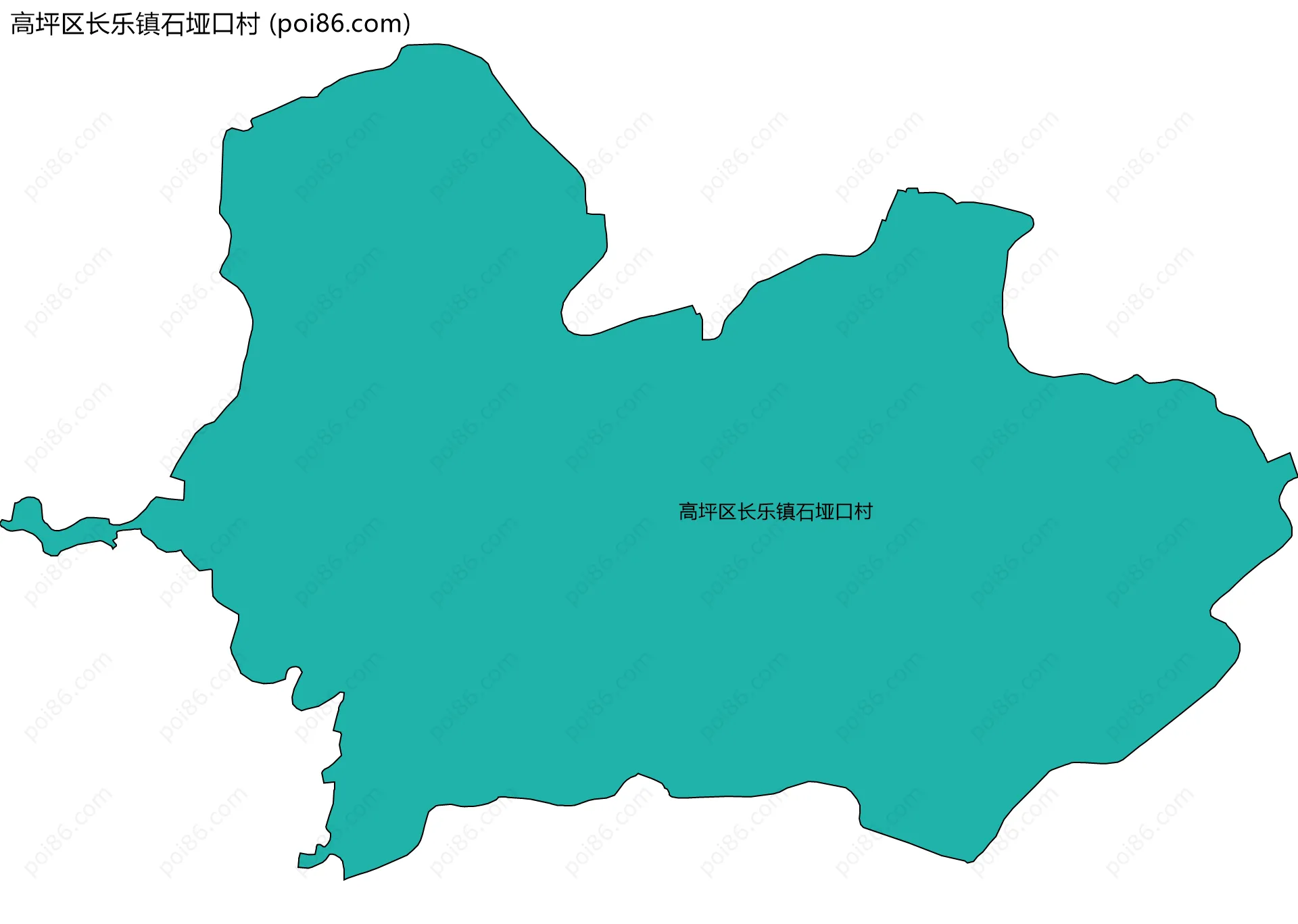 高坪区长乐镇石垭口村边界地图