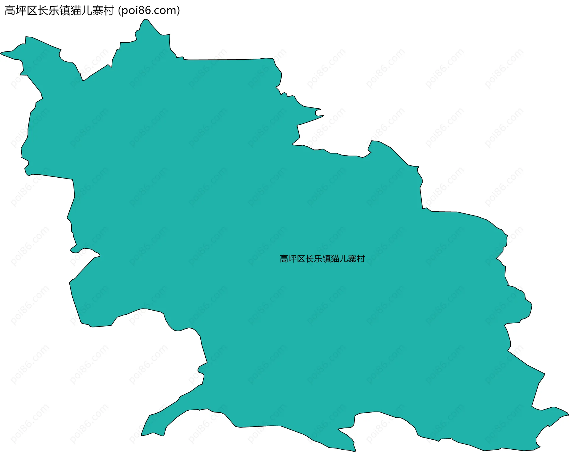 高坪区长乐镇猫儿寨村边界地图