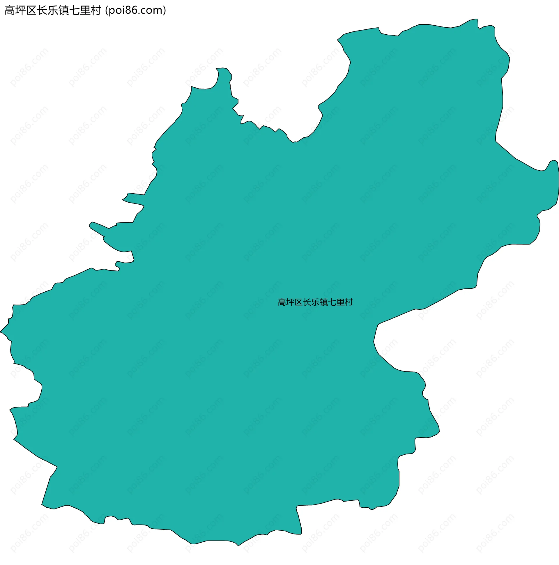 高坪区长乐镇七里村边界地图