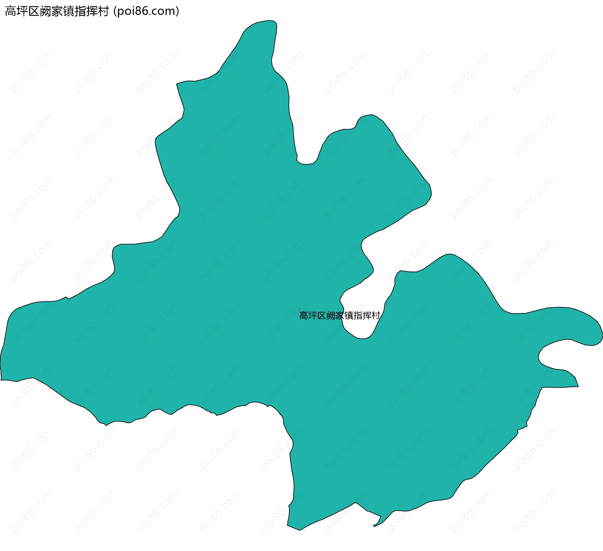 高坪区阙家镇指挥村边界地图