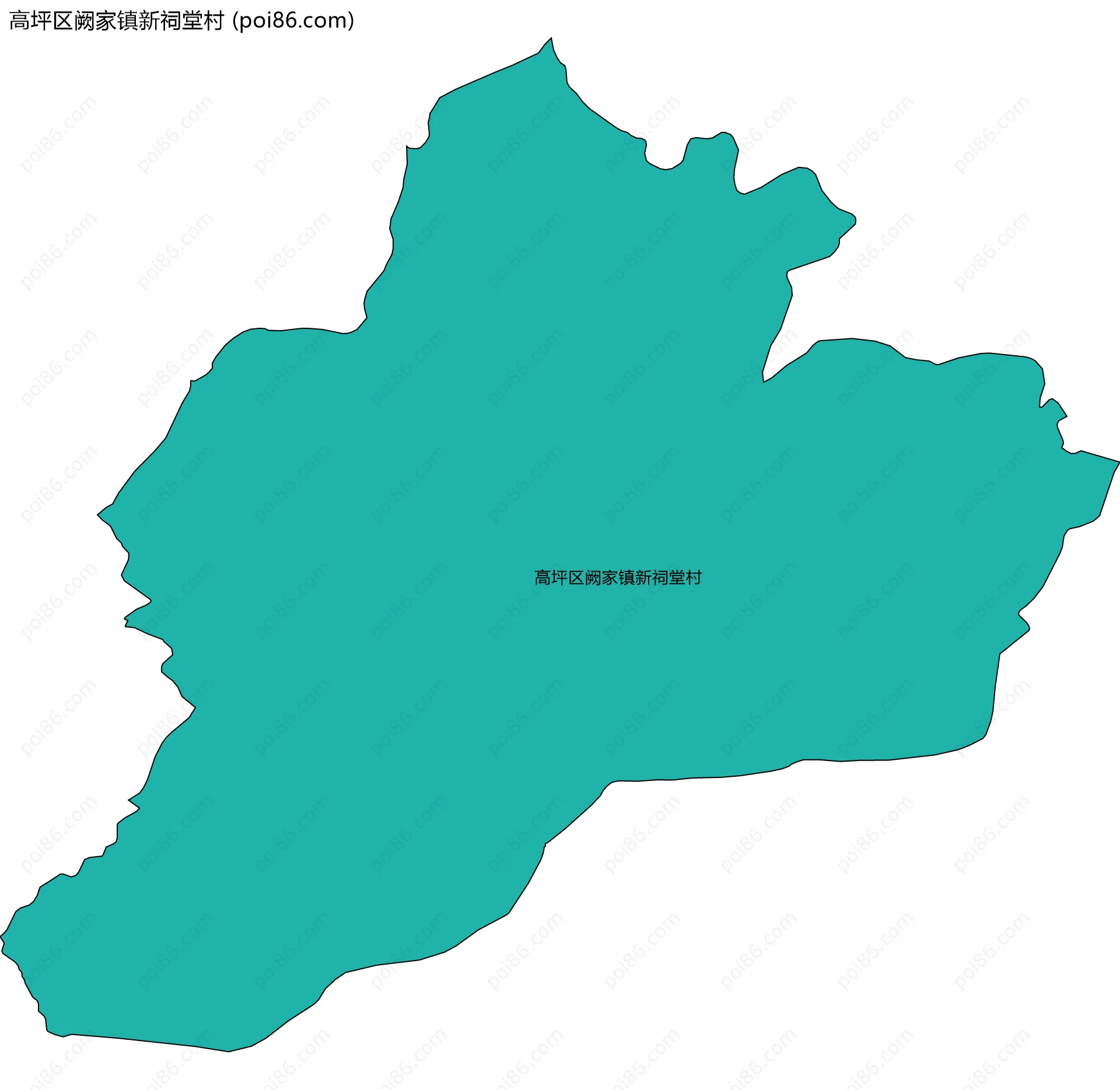 高坪区阙家镇新祠堂村边界地图