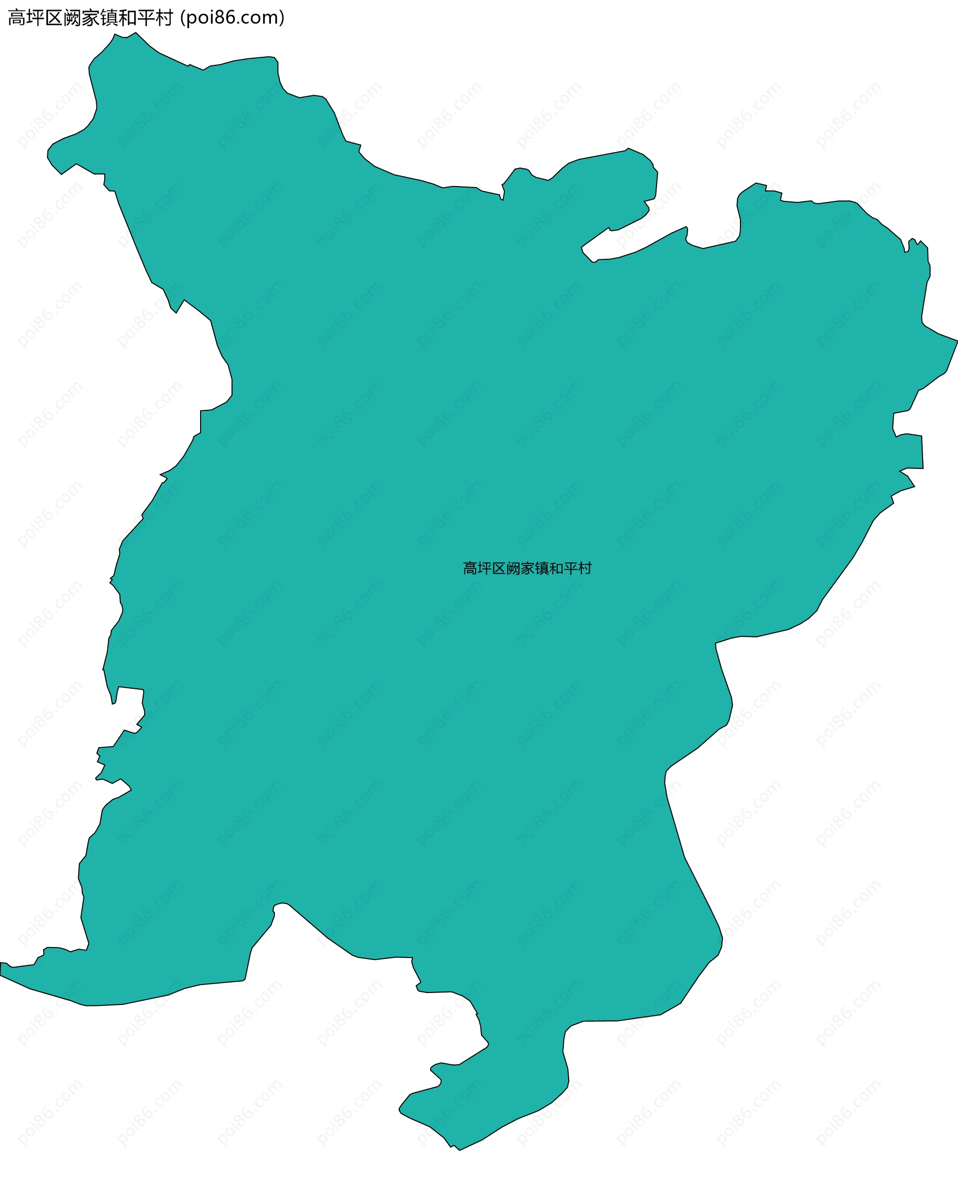 高坪区阙家镇和平村边界地图