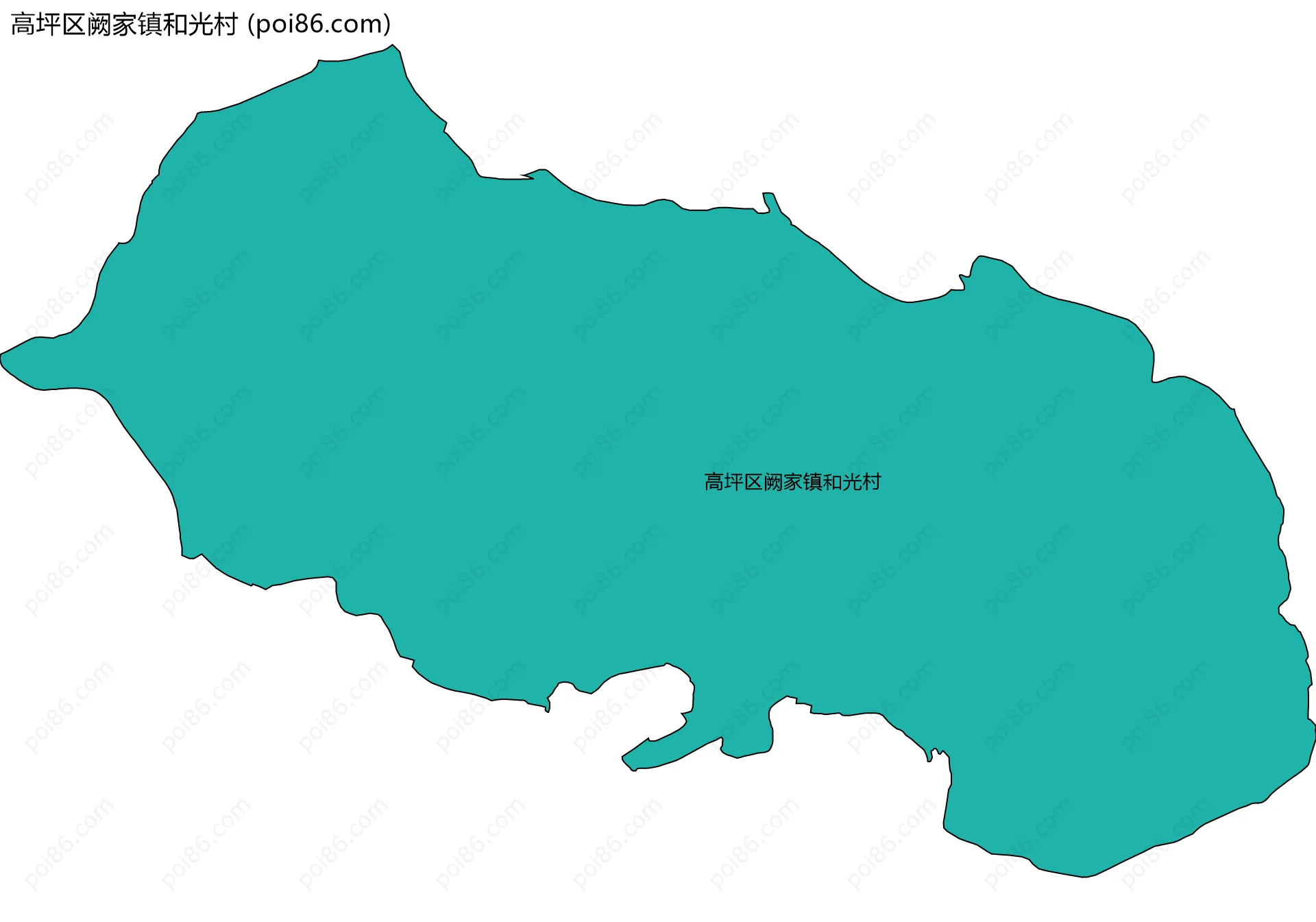 高坪区阙家镇和光村边界地图