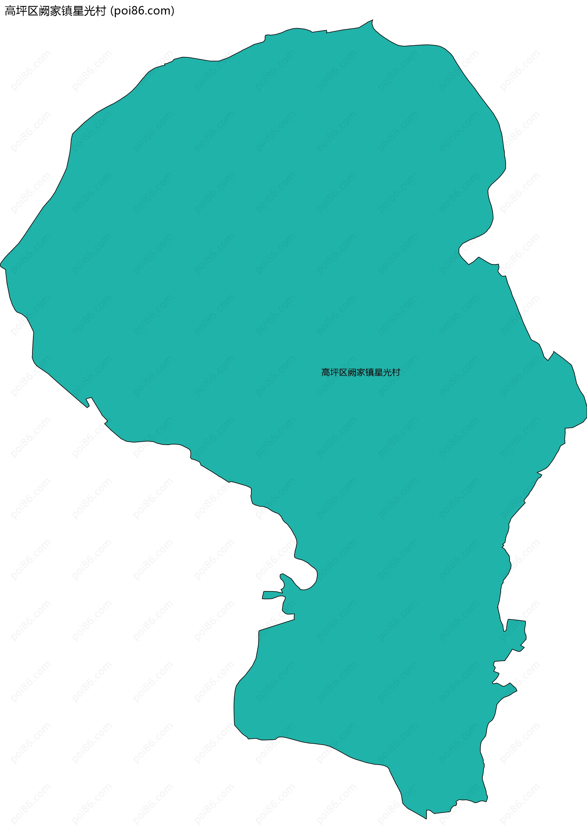 高坪区阙家镇星光村边界地图