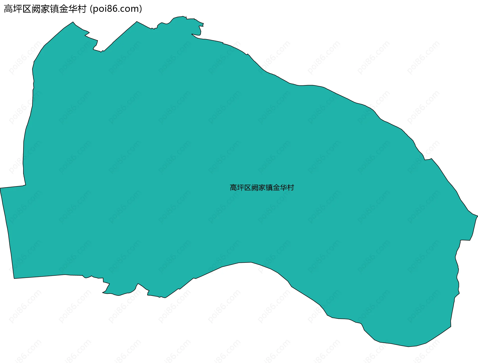 高坪区阙家镇金华村边界地图