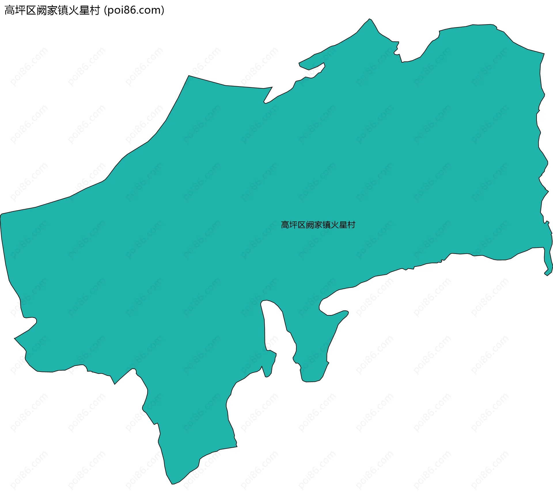 高坪区阙家镇火星村边界地图