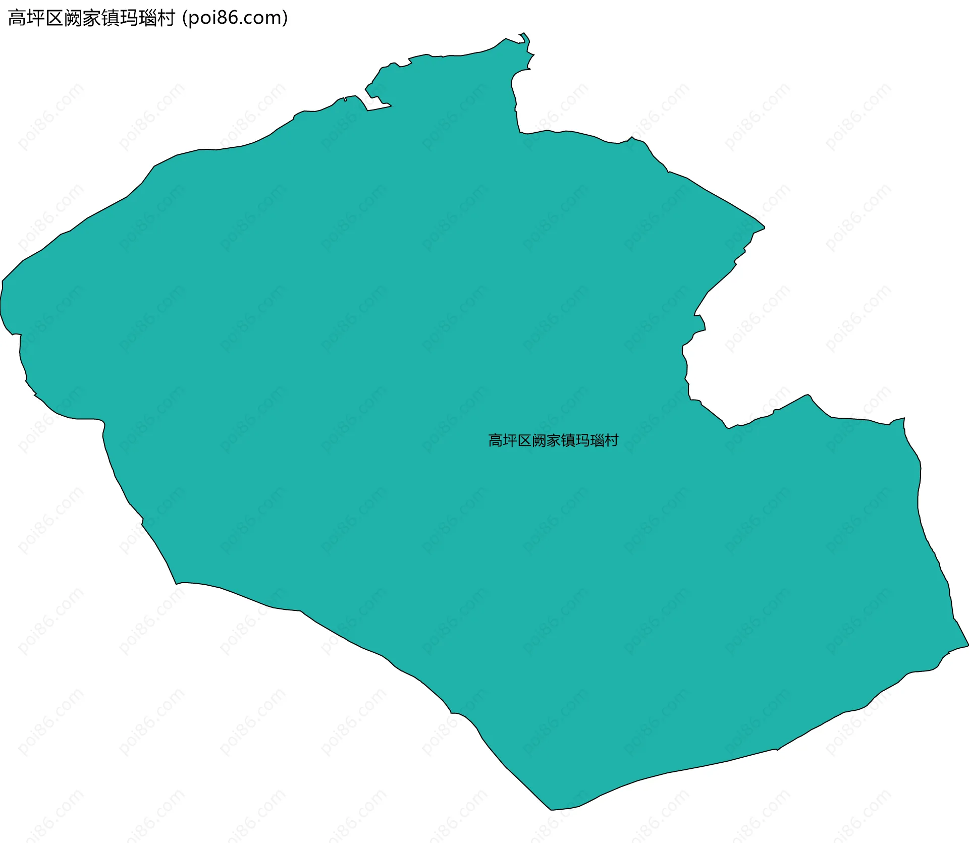 高坪区阙家镇玛瑙村边界地图