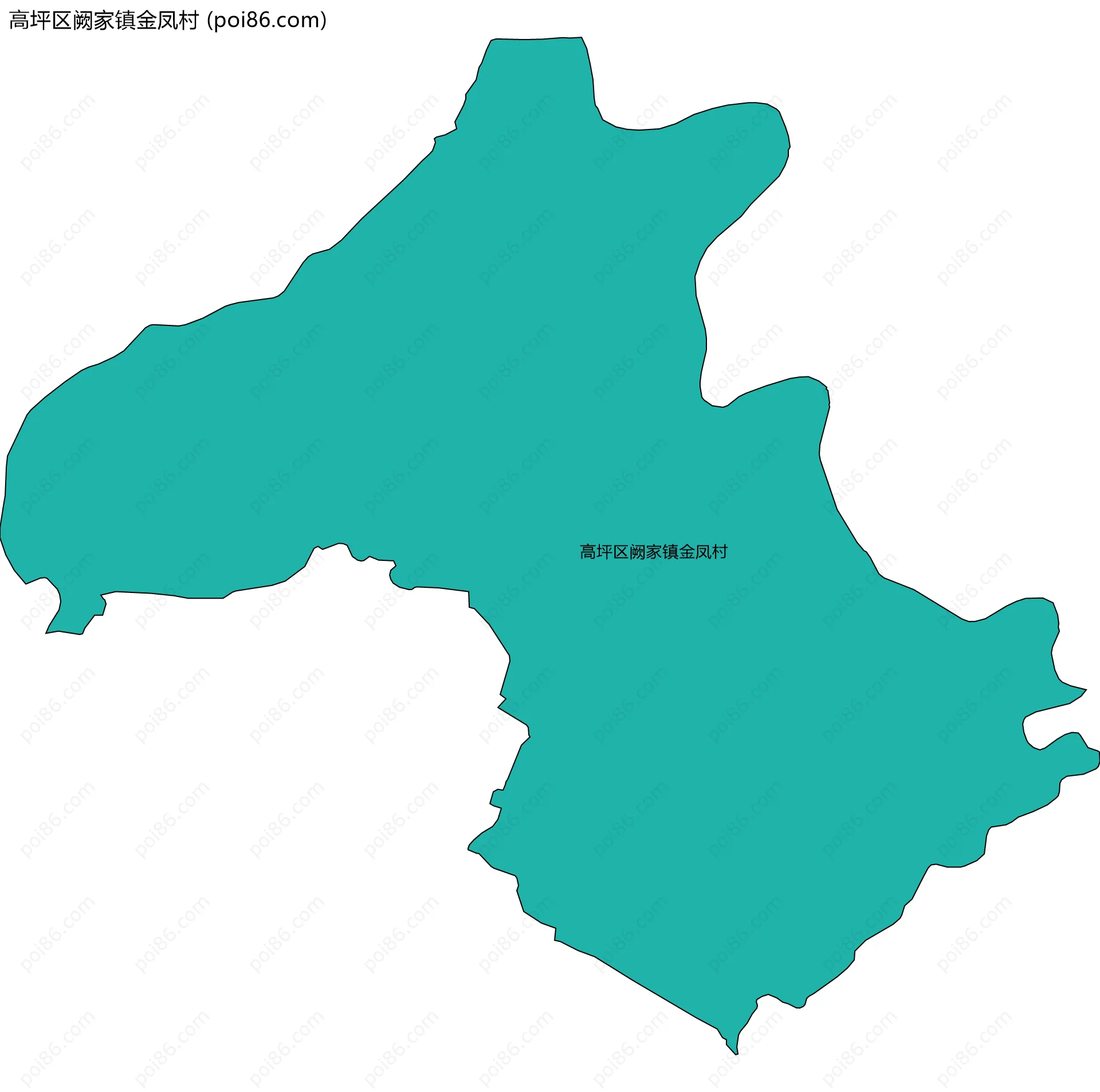 高坪区阙家镇金凤村边界地图