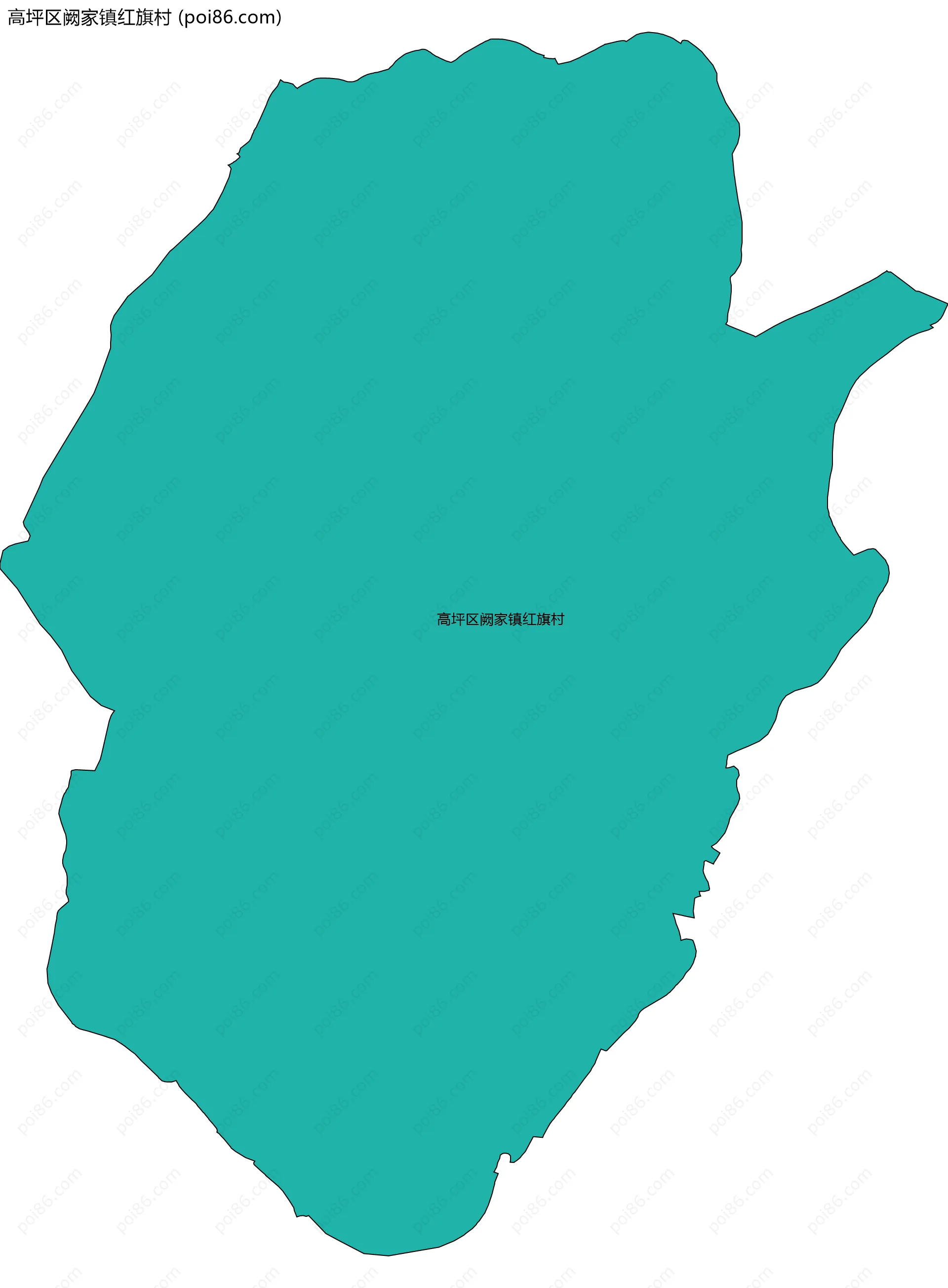 高坪区阙家镇红旗村边界地图