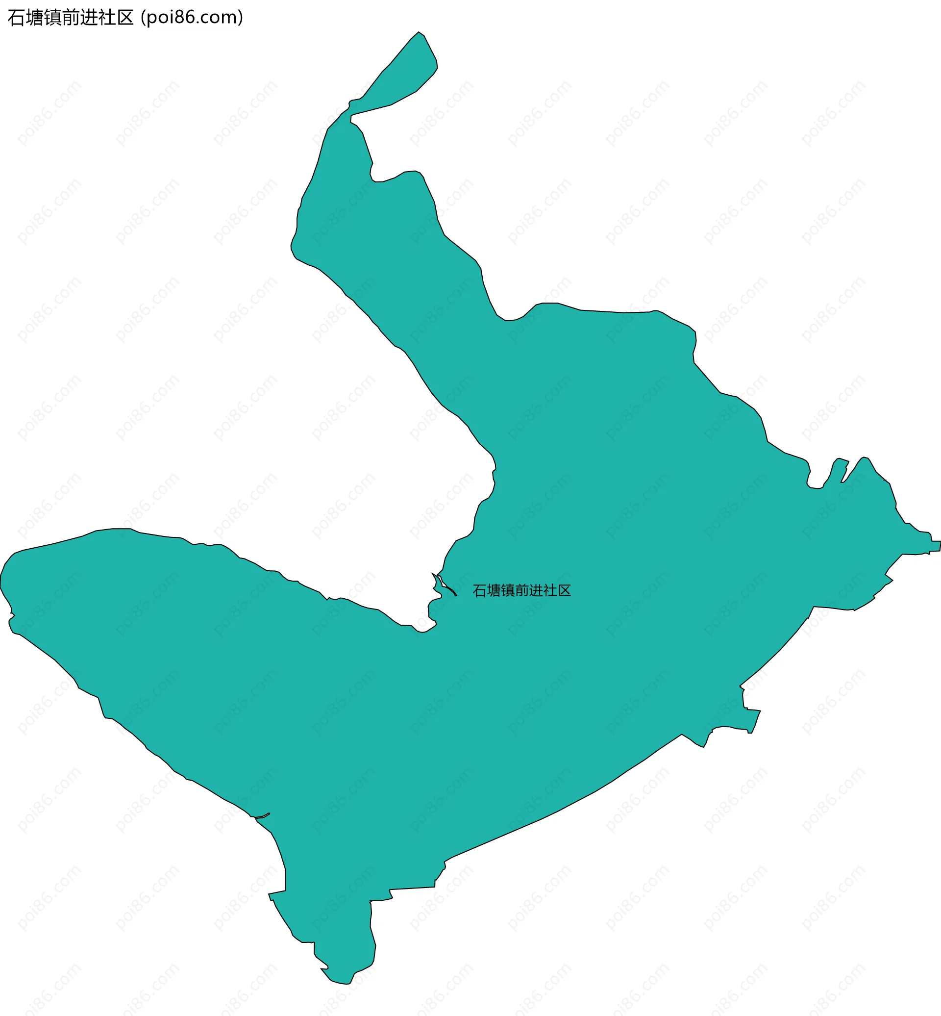 石塘镇前进社区边界地图