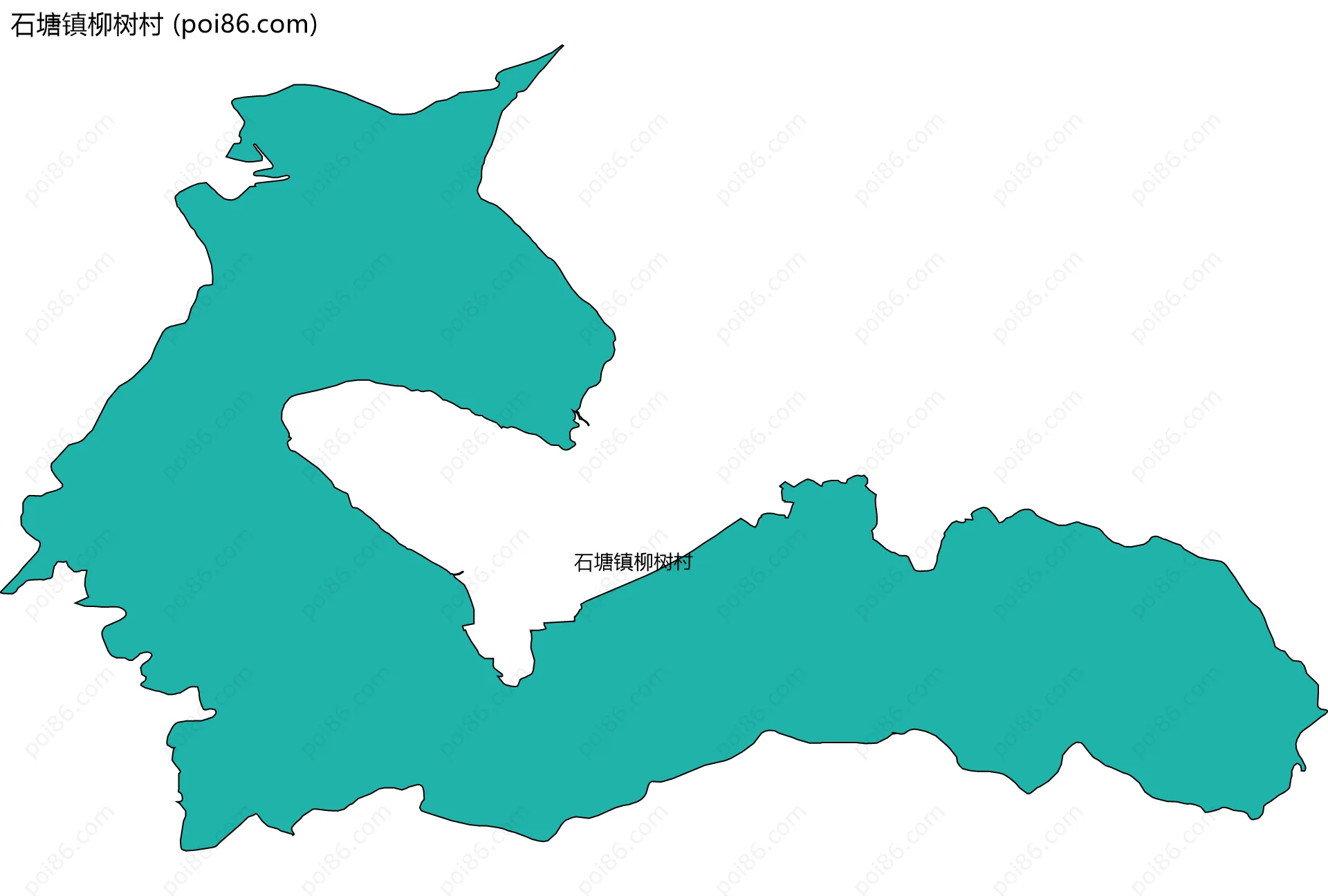 石塘镇柳树村边界地图