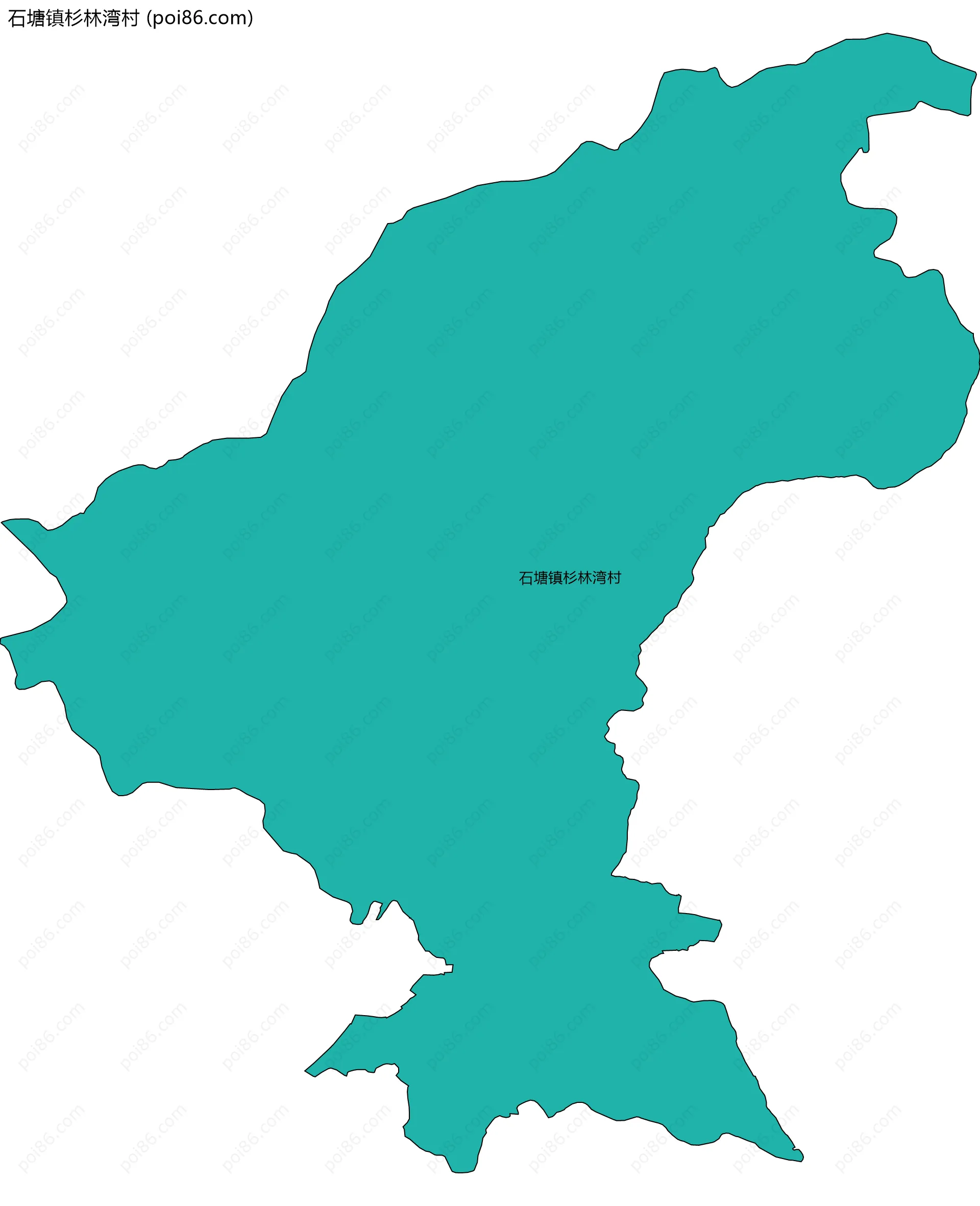 石塘镇杉林湾村边界地图