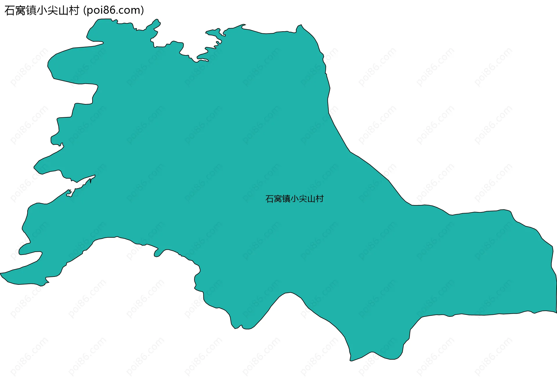 石窝镇小尖山村边界地图