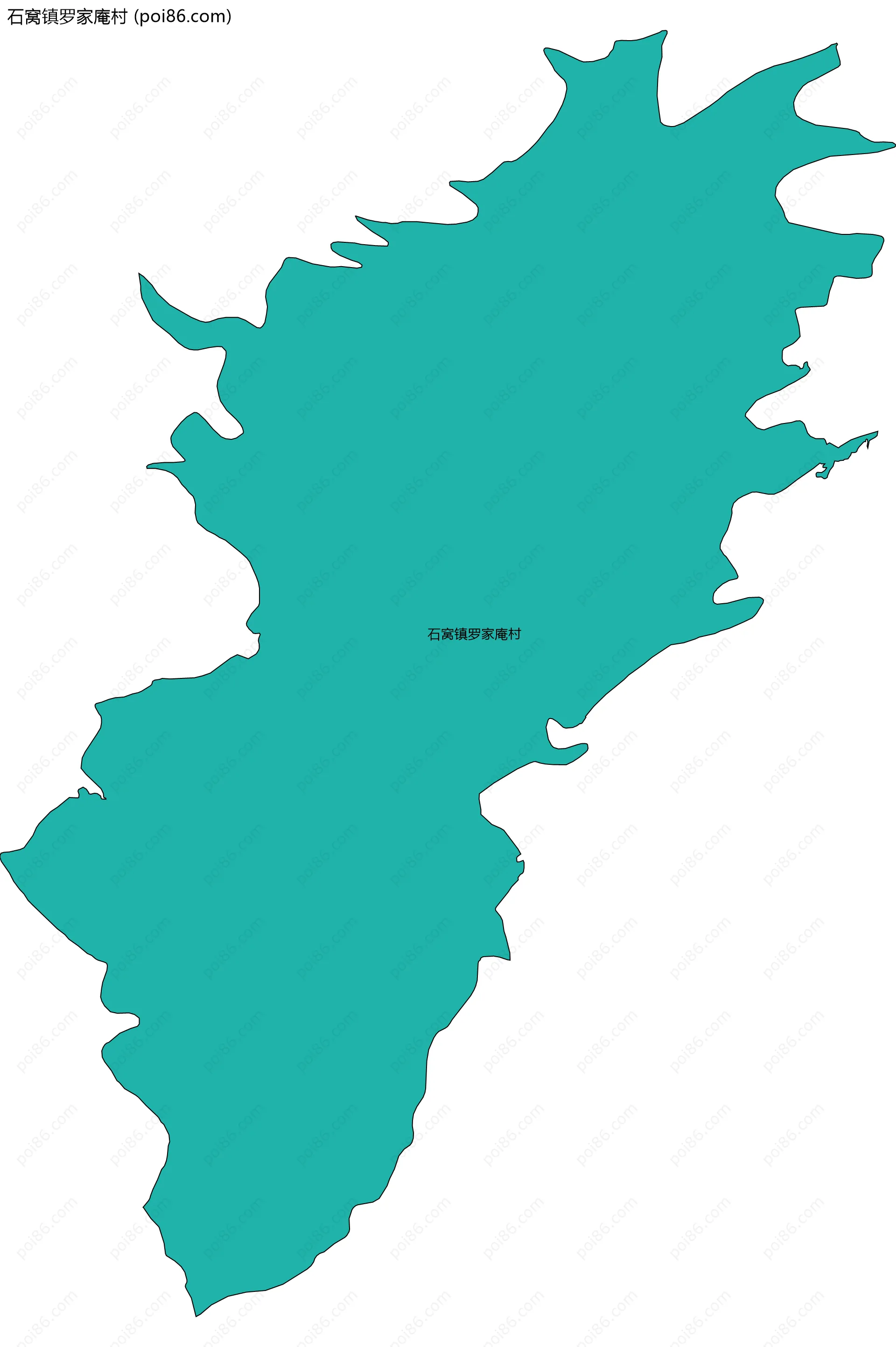石窝镇罗家庵村边界地图