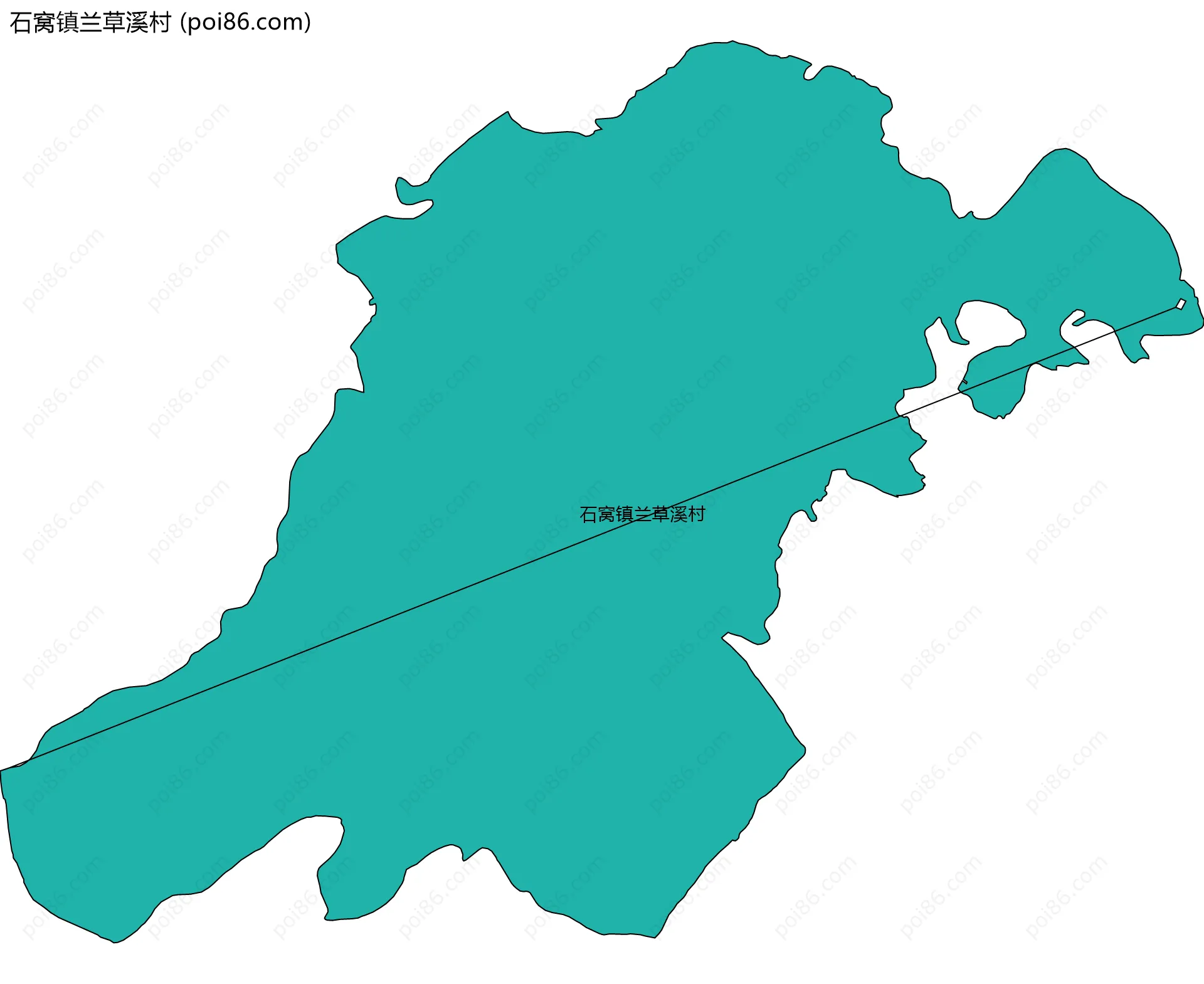 石窝镇兰草溪村边界地图