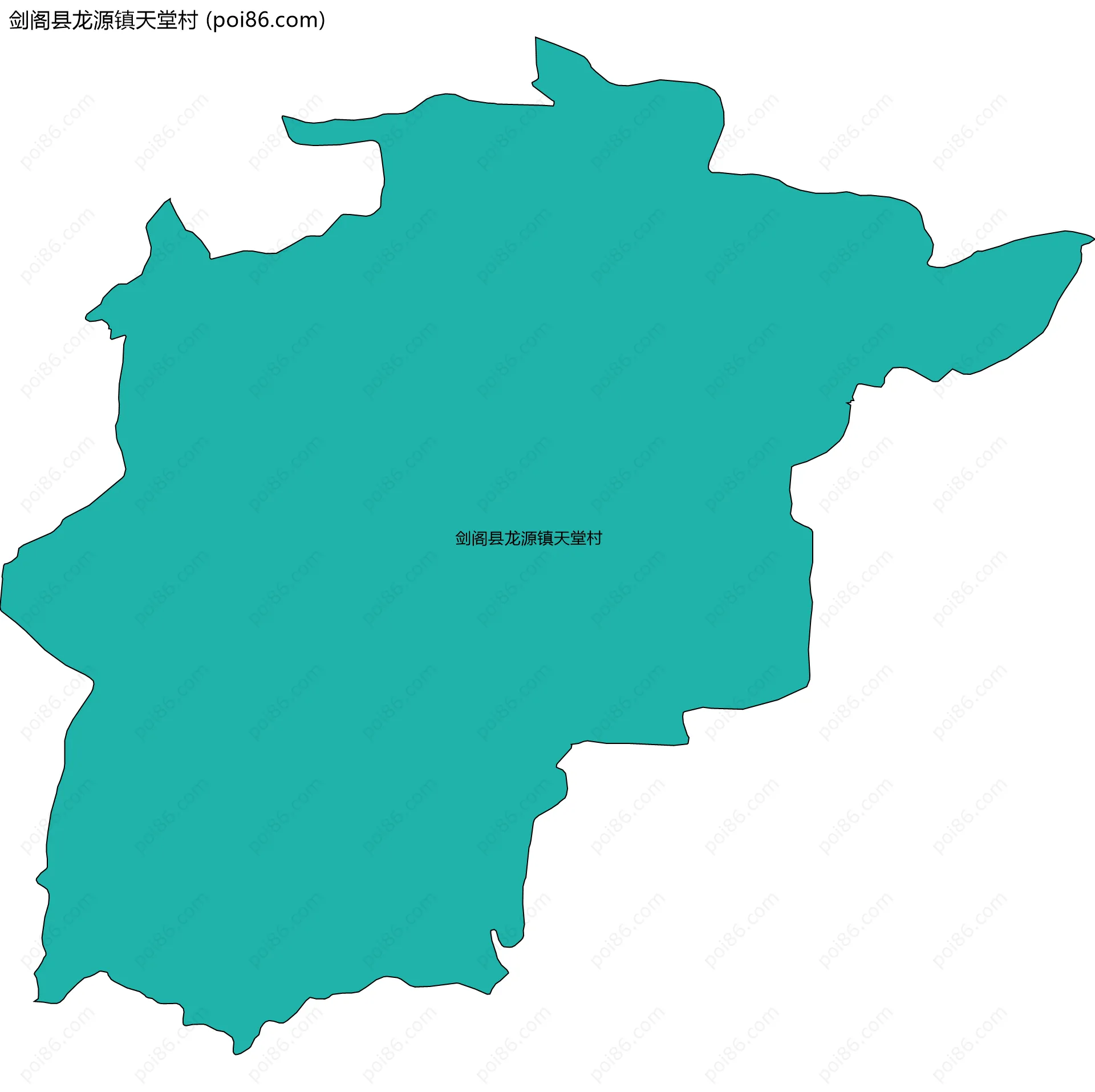 剑阁县龙源镇天堂村边界地图