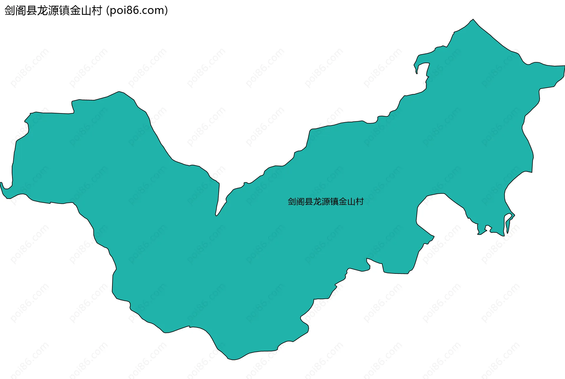 剑阁县龙源镇金山村边界地图