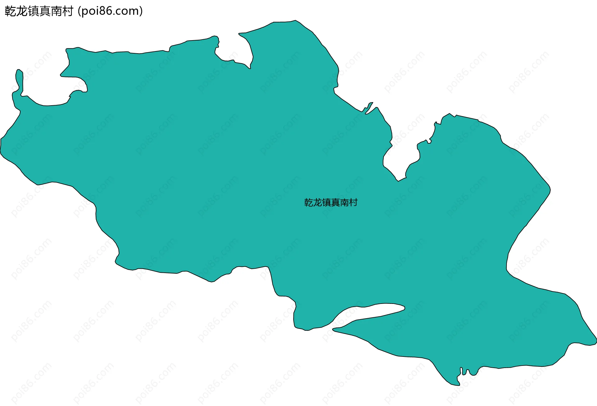 乾龙镇真南村边界地图