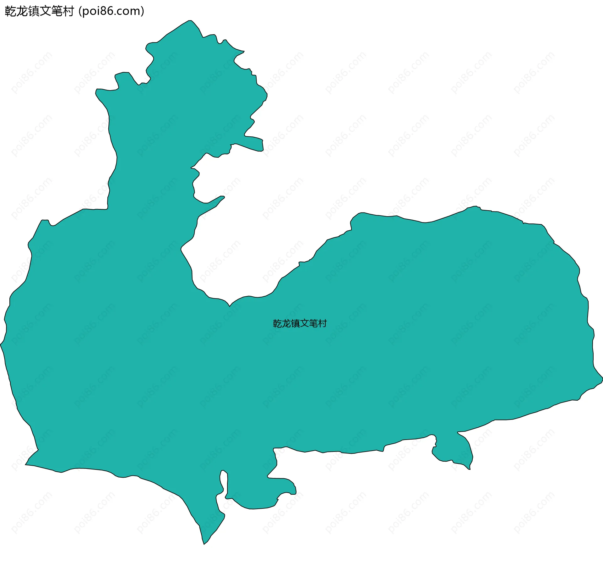 乾龙镇文笔村边界地图