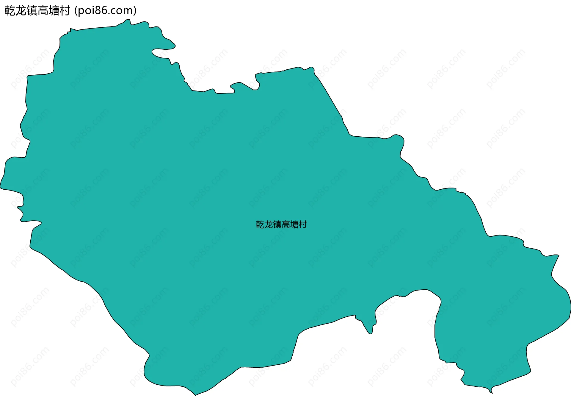 乾龙镇高塘村边界地图