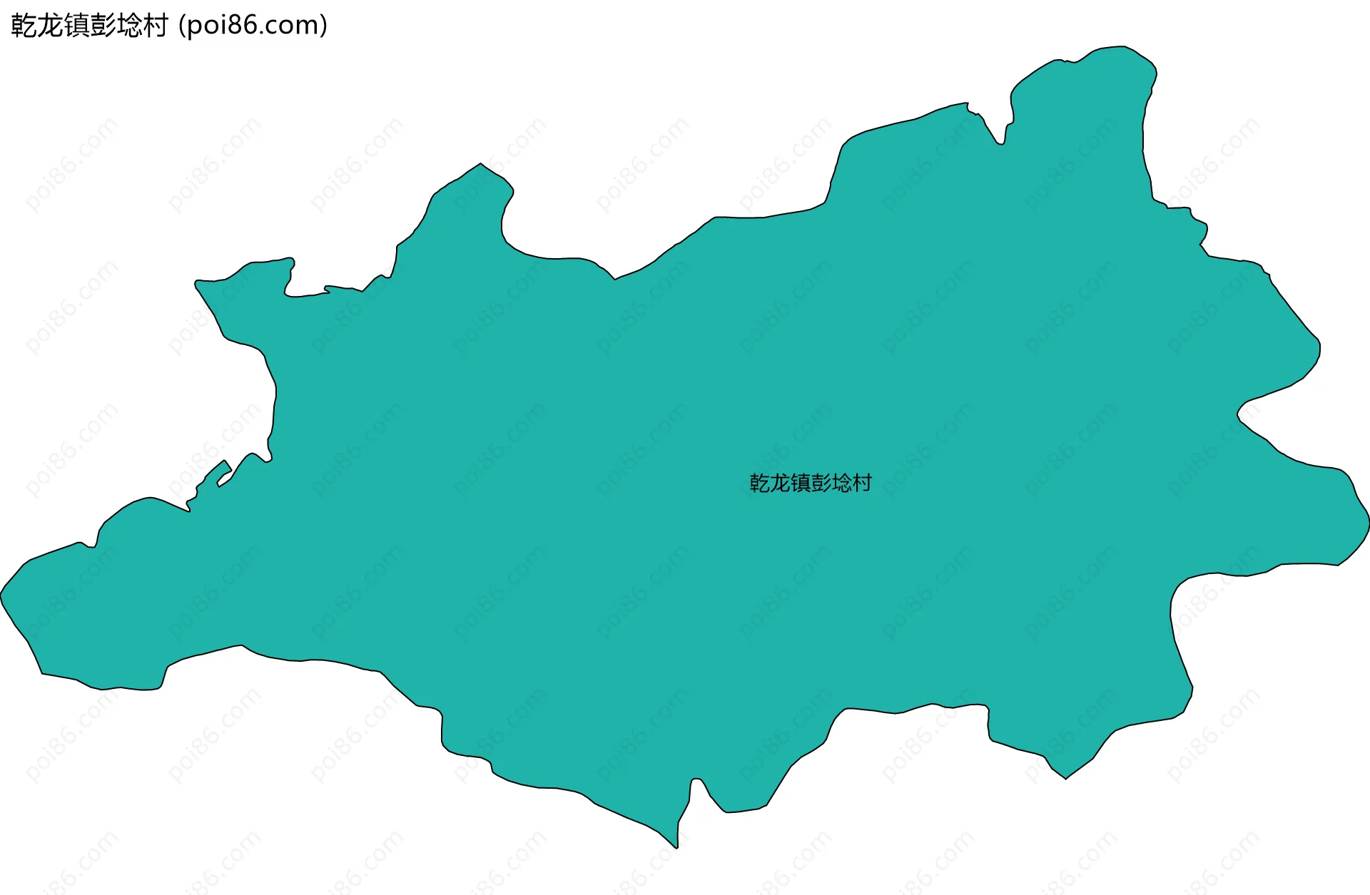 乾龙镇彭埝村边界地图